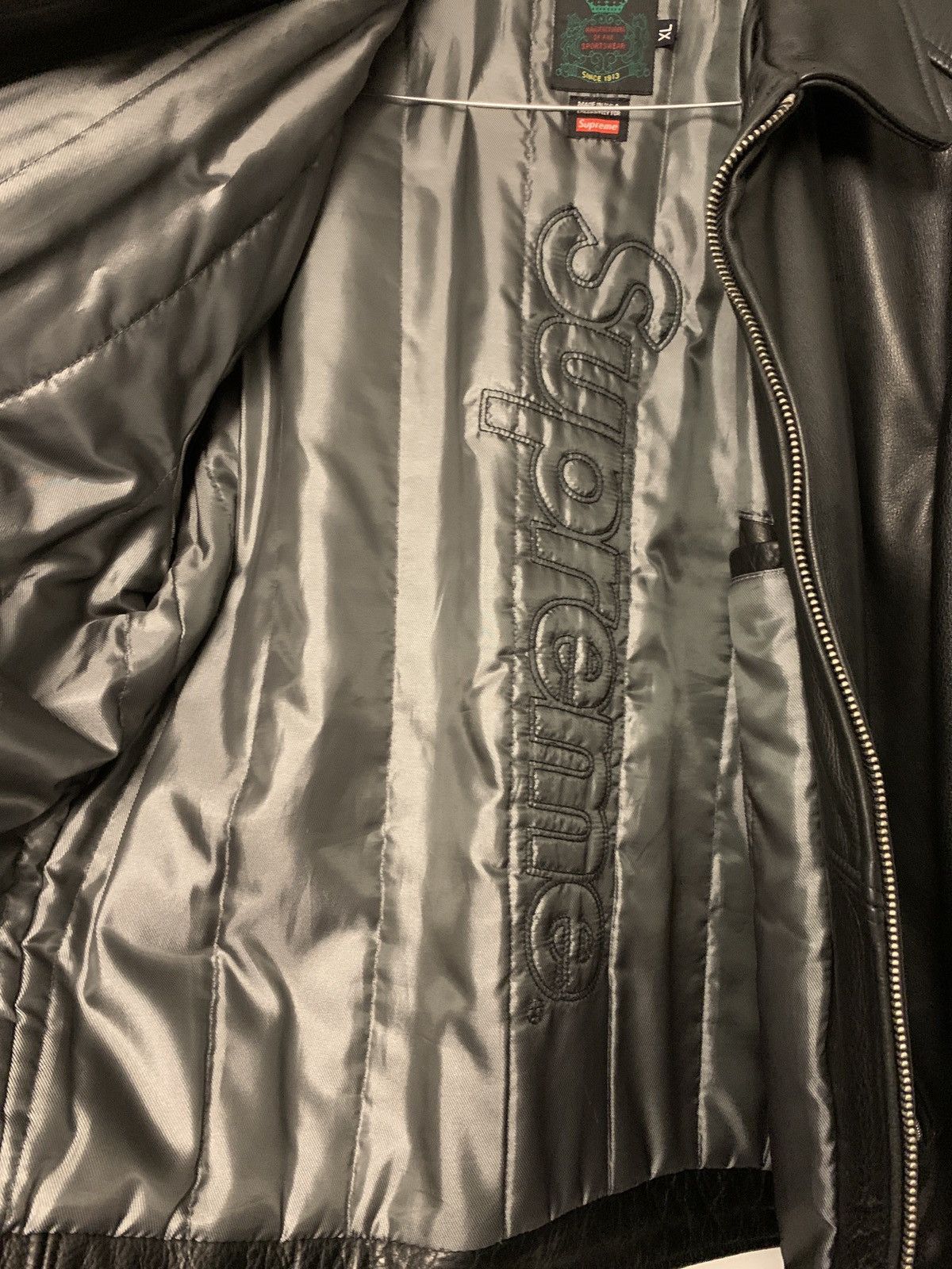 Supreme Leather jacket SCHOTT x SUPREME with brooch Size US XL / EU 56 / 4 - 13 Thumbnail
