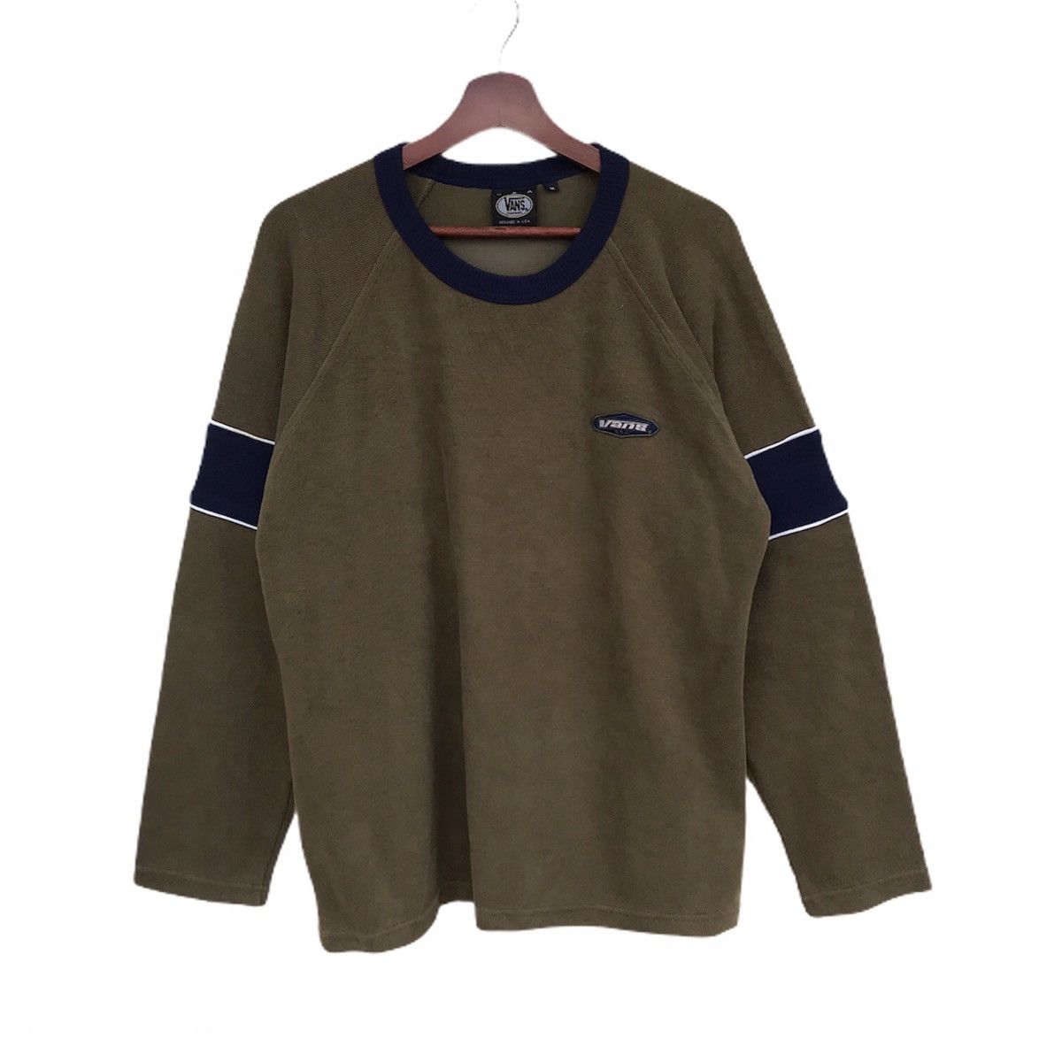 image of Vintage 90's Vans Usa Sweatshirt Jumper Embroidered Logo, Men's (Size Medium)