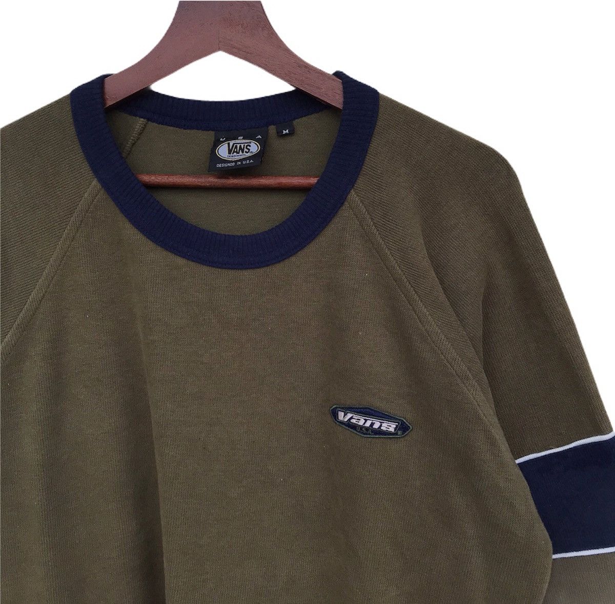 Vans Vintage 90s Vans USA sweatshirt jumper embroidered logo Size US M / EU 48-50 / 2 - 2 Thumbnail