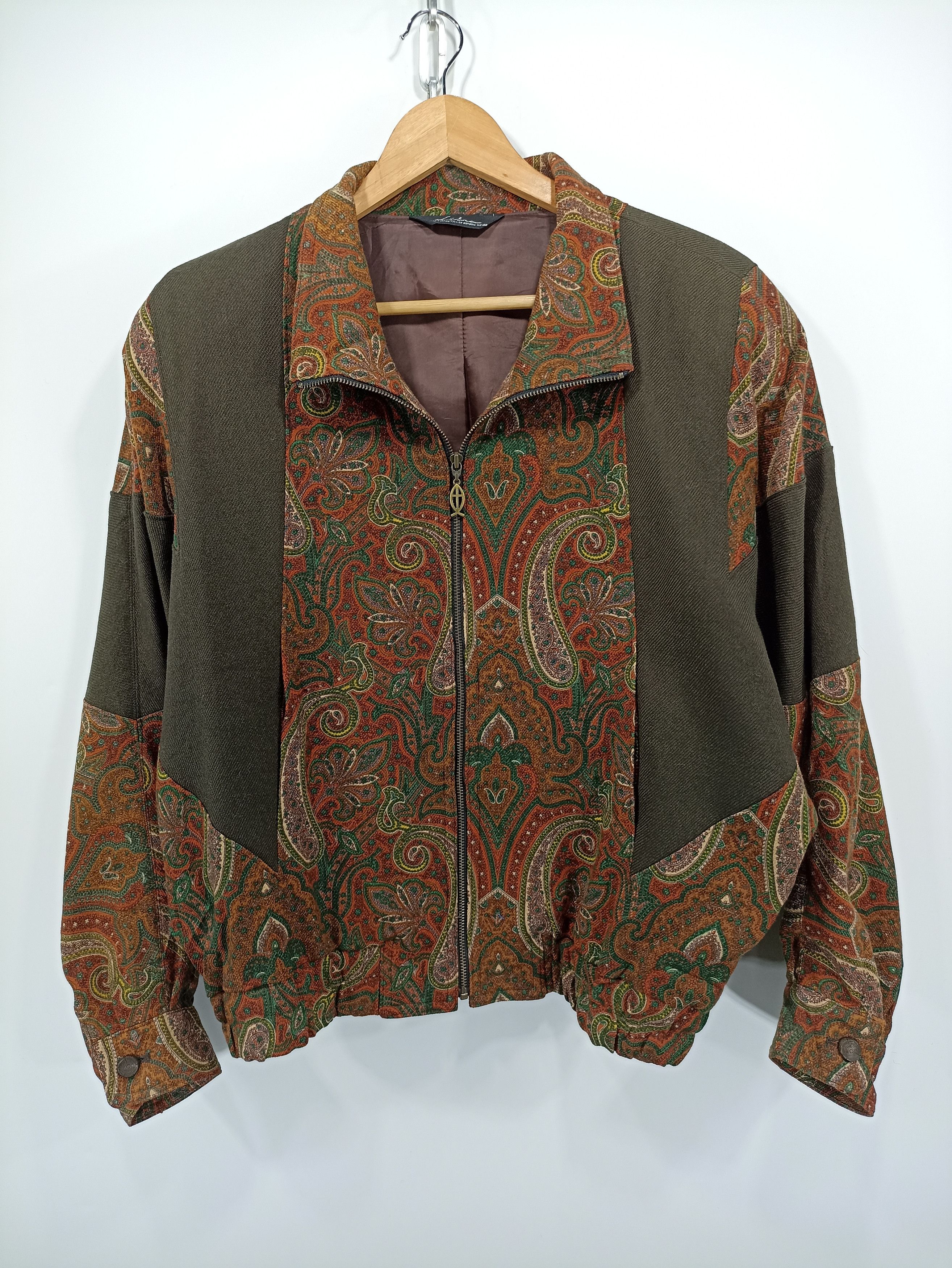 Japanese Brand × Vintage Vintage japan brand paisley bomber Jacket Size US L / EU 52-54 / 3 - 1 Thumbnail