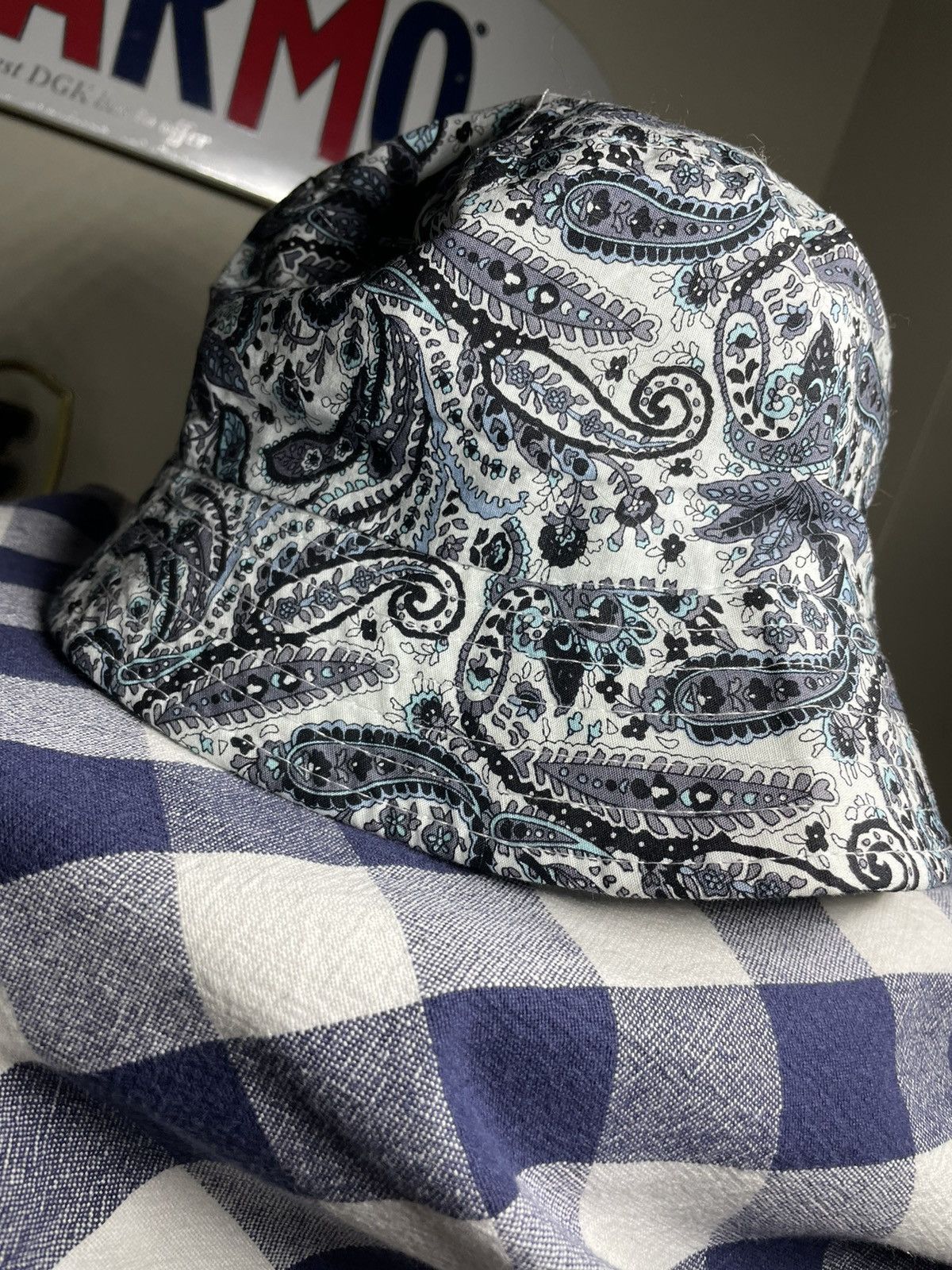 Vintage Vintage paisley print bucket hat Size ONE SIZE - 3 Thumbnail