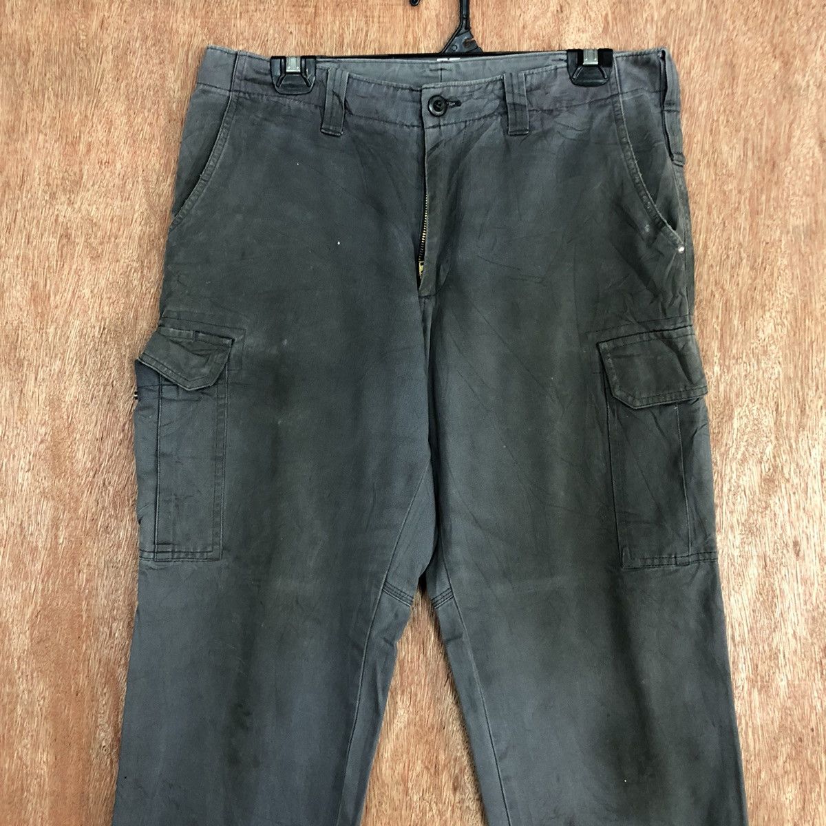 Japanese Brand DL Burtle Dark Grey Multipocket Cargo Pants #c708 Size US 30 / EU 46 - 2 Thumbnail