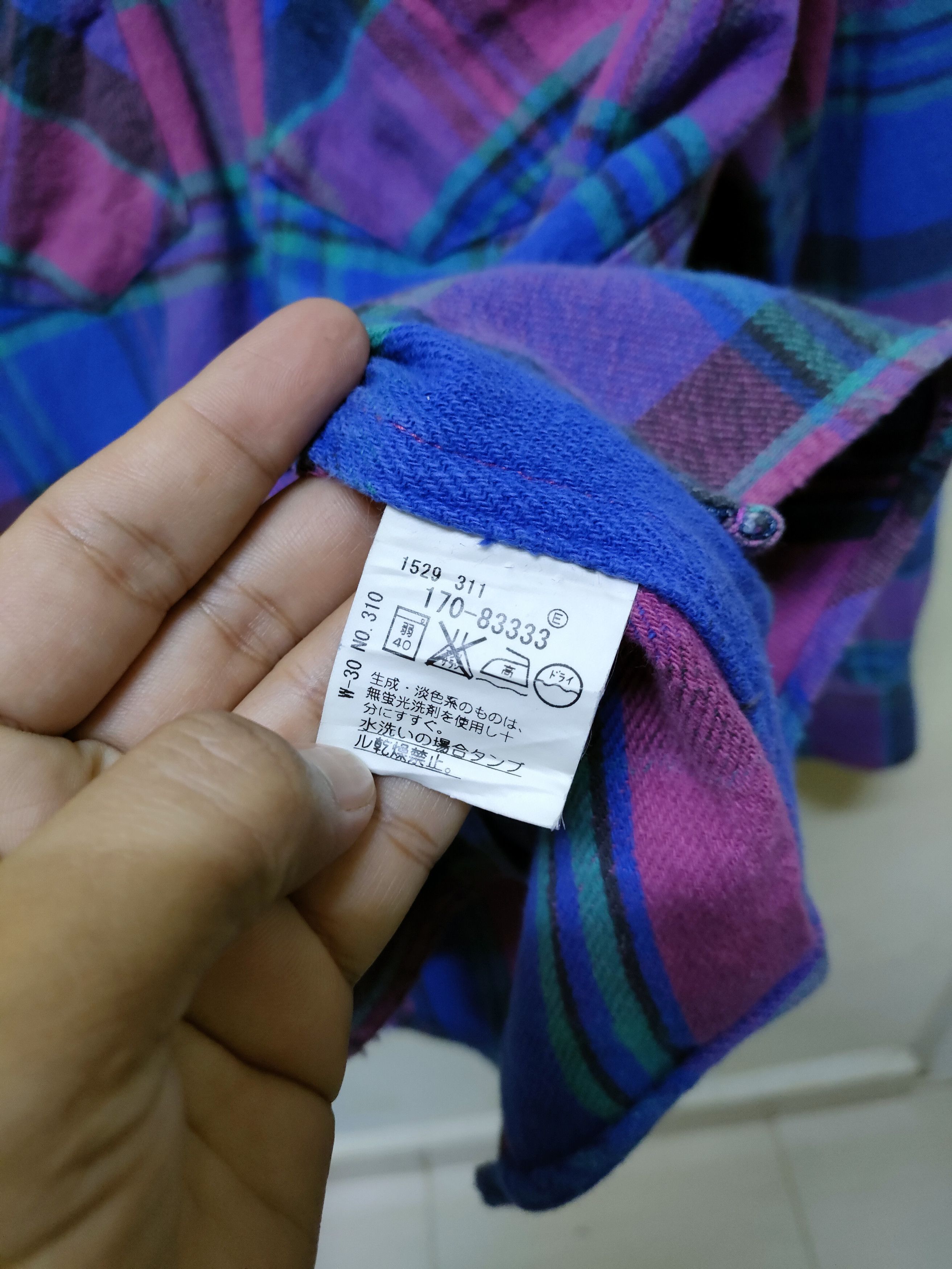 Flannel × Japanese Brand × Takeo Kikuchi Takeo Kikuchi Distressed Snap Button Size US M / EU 48-50 / 2 - 5 Thumbnail