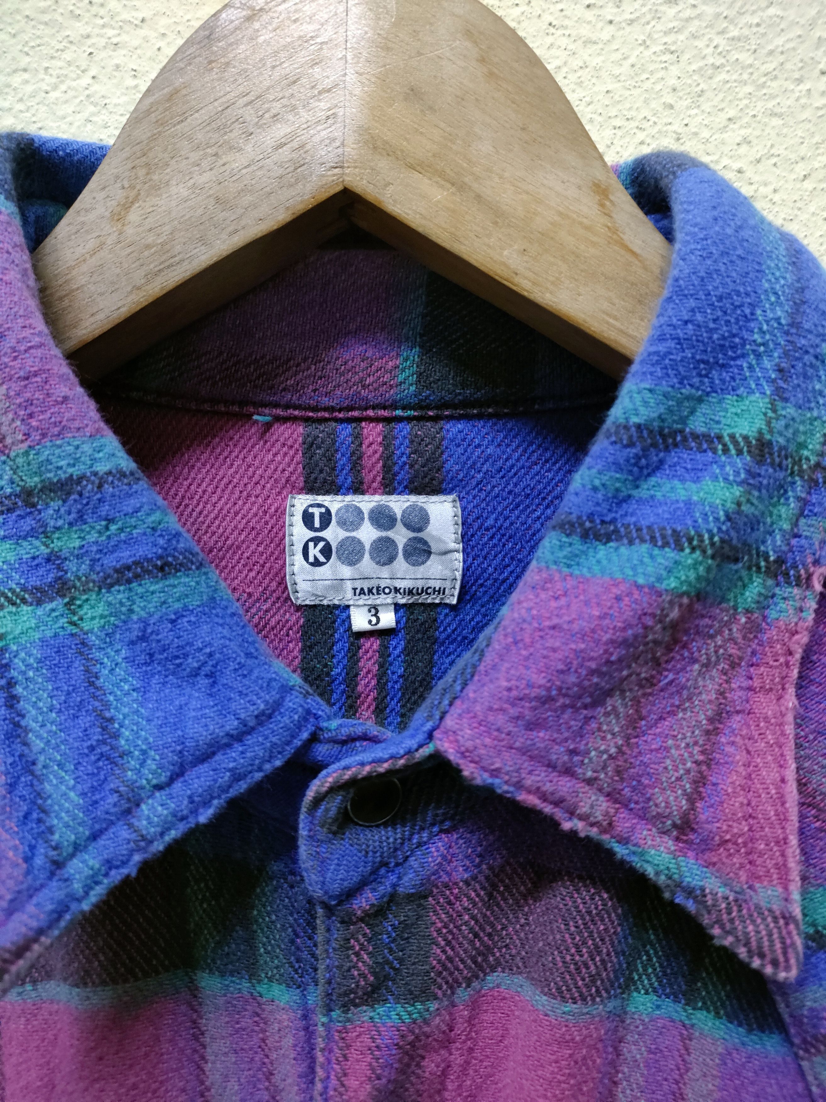 Flannel × Japanese Brand × Takeo Kikuchi Takeo Kikuchi Distressed Snap Button Size US M / EU 48-50 / 2 - 7 Thumbnail