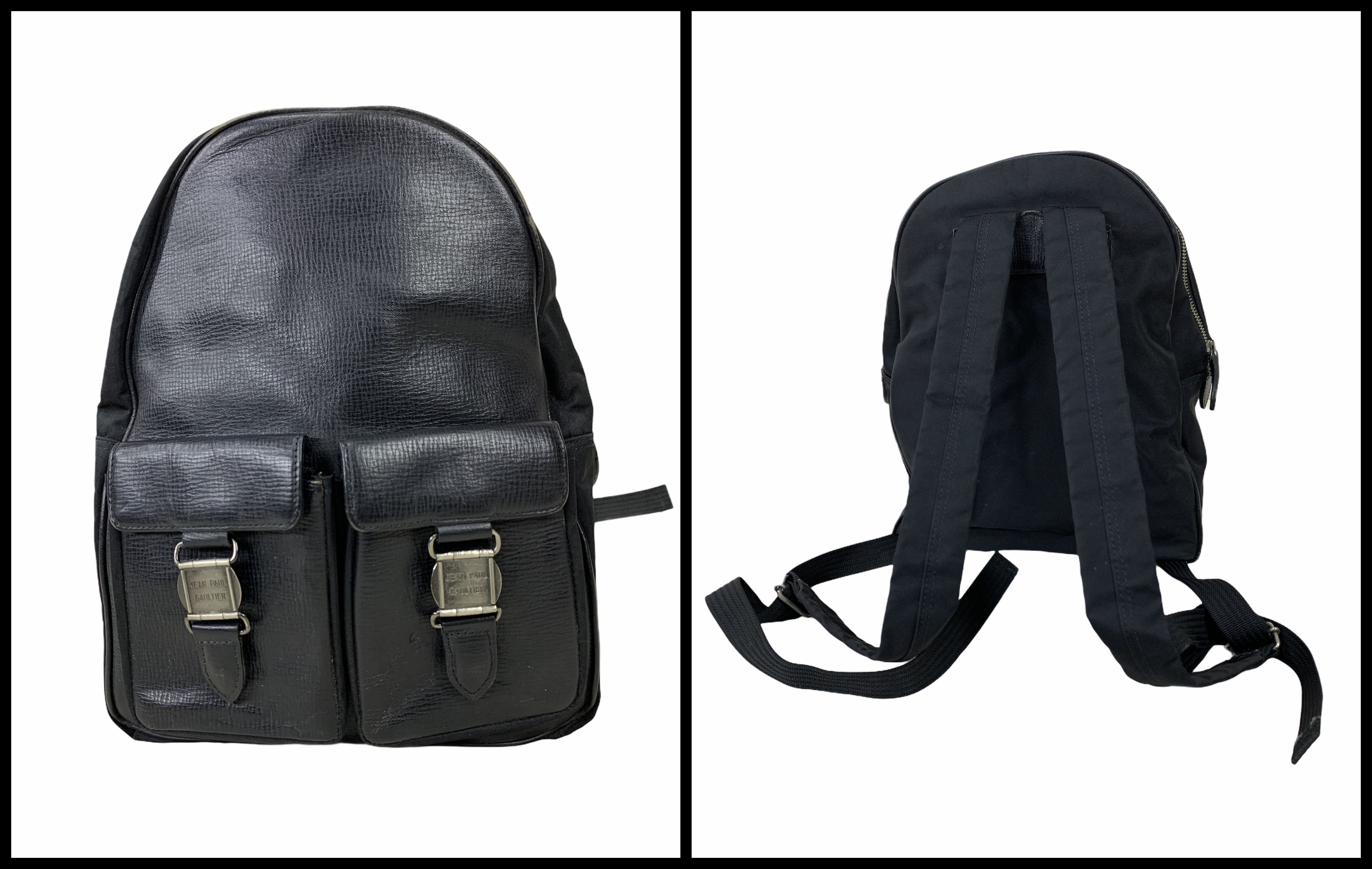 Designer × Gaultier Homme Objet × Jean Paul Gaultier Jean Paul Gaultier authentic black leather backpack bag Size ONE SIZE - 2 Thumbnail