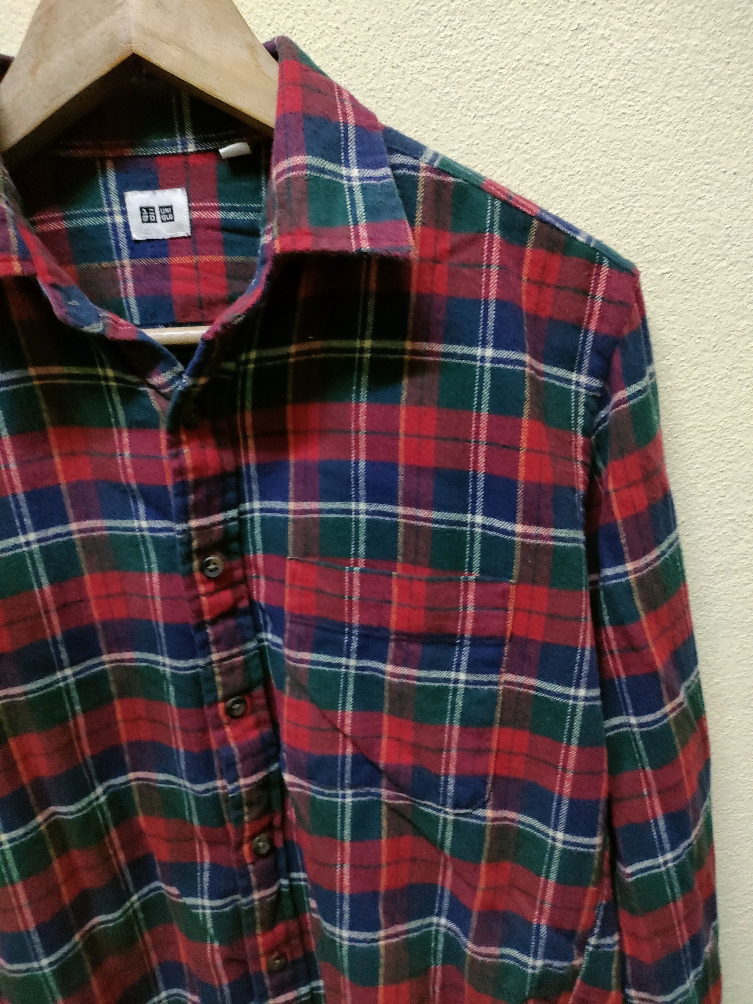 Flannel × Uniqlo × Vintage 💥 Best Offer 💥 Uniqlo Red Tartan Flannel Size US S / EU 44-46 / 1 - 3 Thumbnail