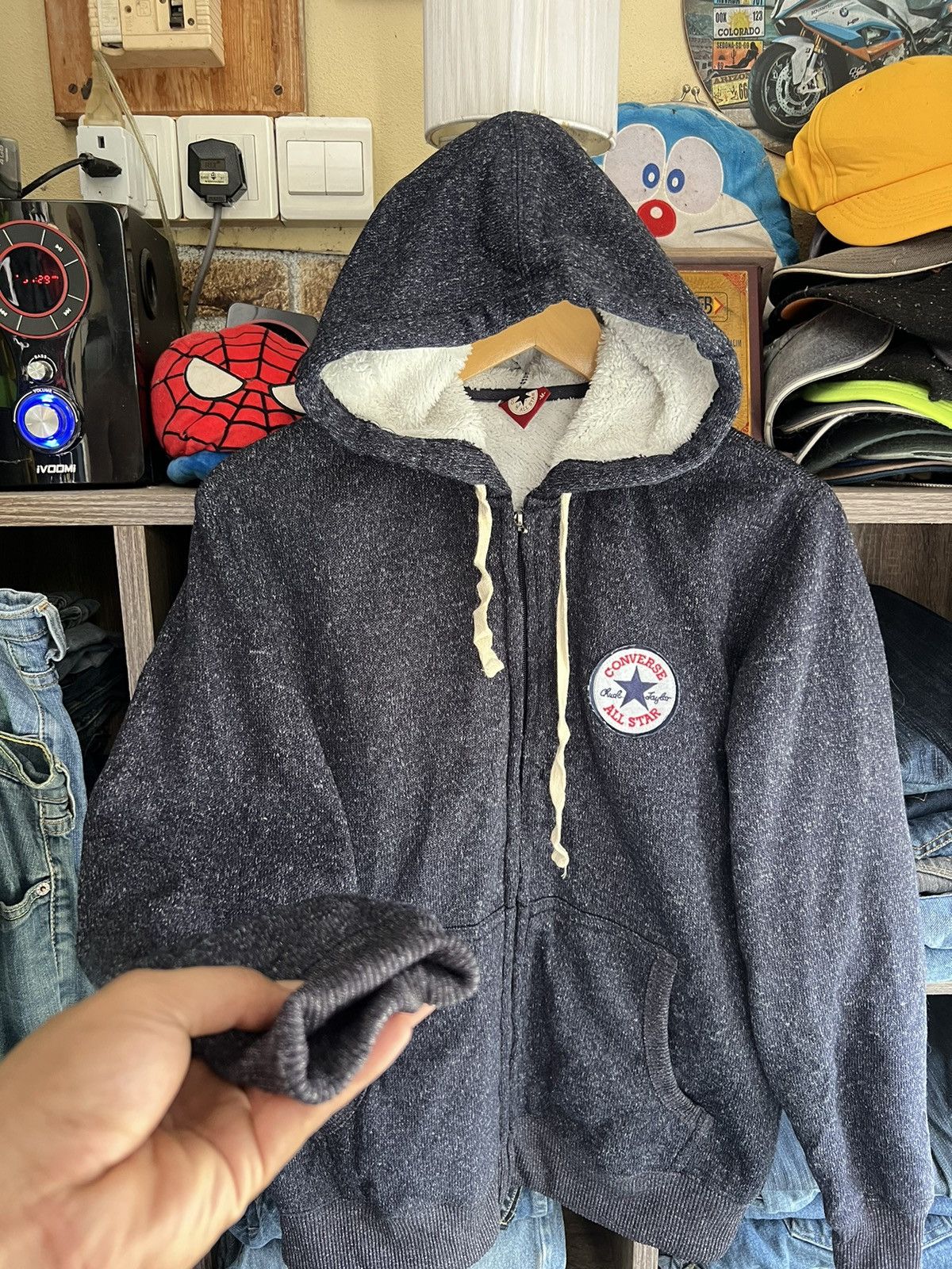 Converse 🔥Converse All Star Faux Fur Zipper Hoodie Size US S / EU 44-46 / 1 - 8 Thumbnail