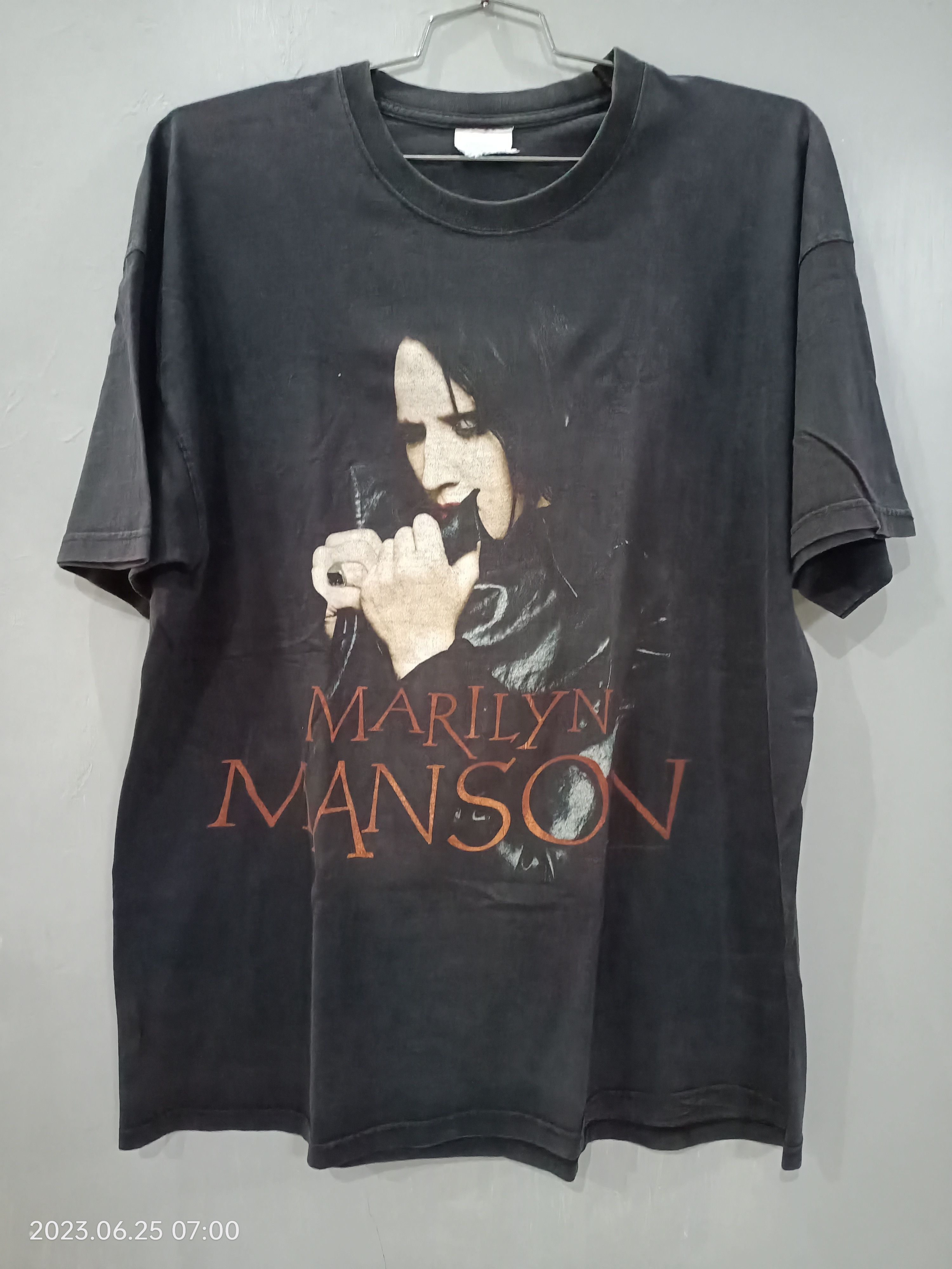 トップス Y2K MARILYN MANSON FACE Vintage y2k Marilyn Manson Face