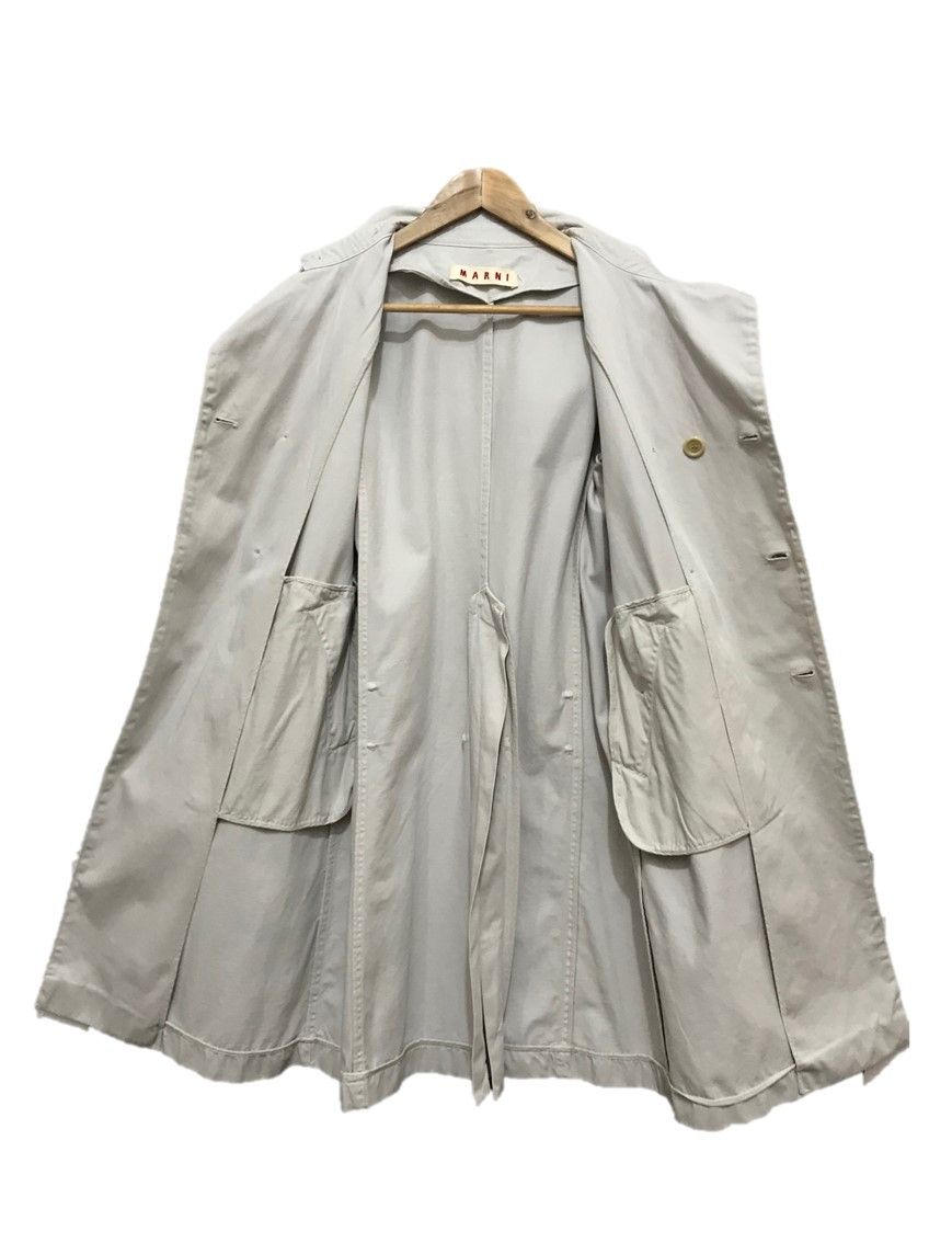 Marni MARNI Cotton Long Trench Coat Jacket Size S / US 4 / IT 40 - 3 Thumbnail