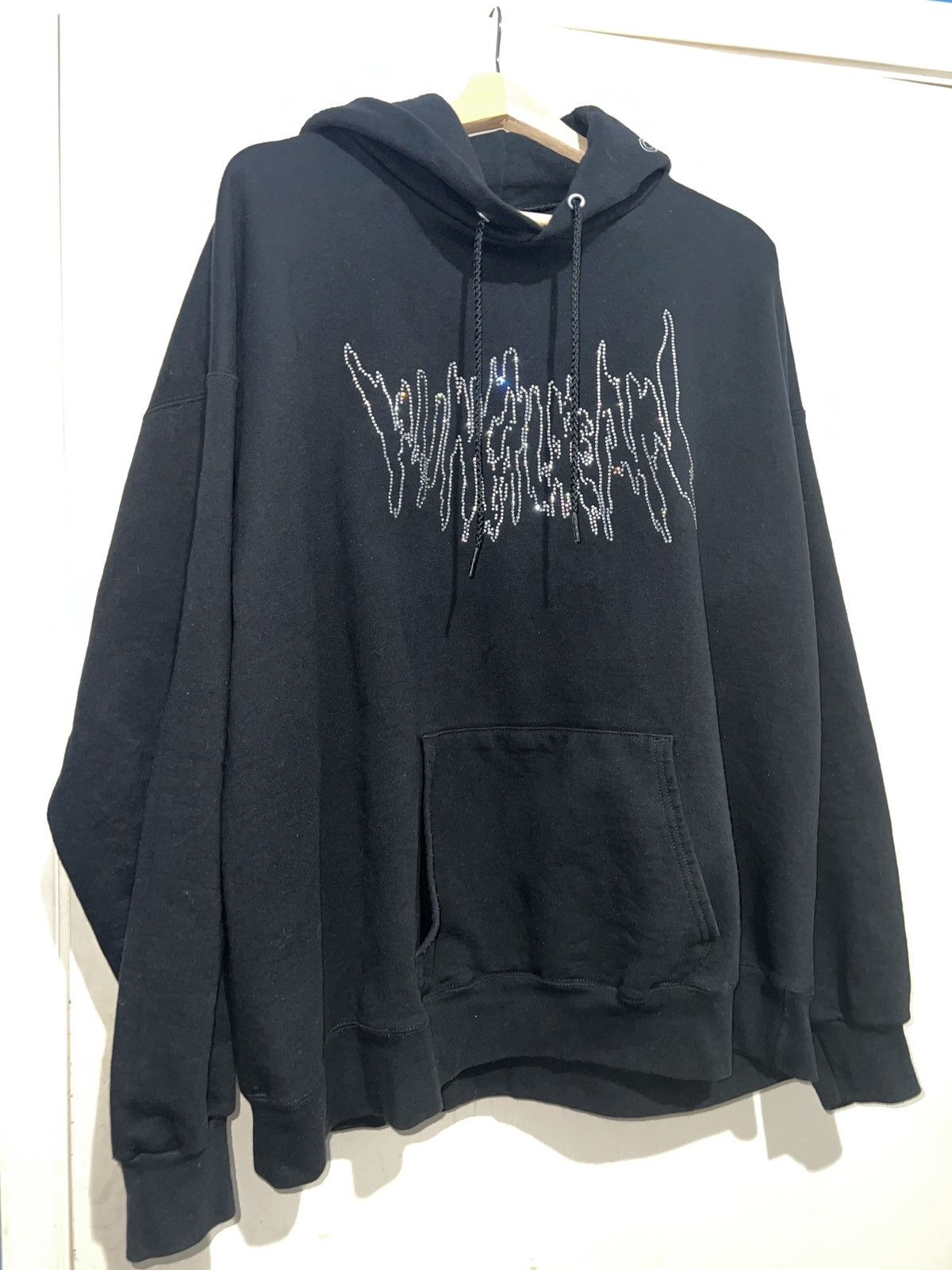 Yung Lean Yung Lean Alien Rhinestone Hoodie (BLACK) | Grailed