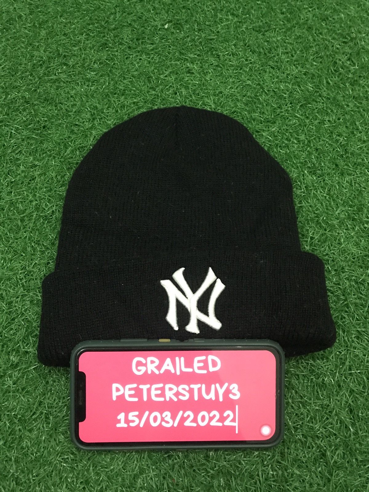 New York Yankees NY Logo black beanie Size ONE SIZE - 4 Thumbnail