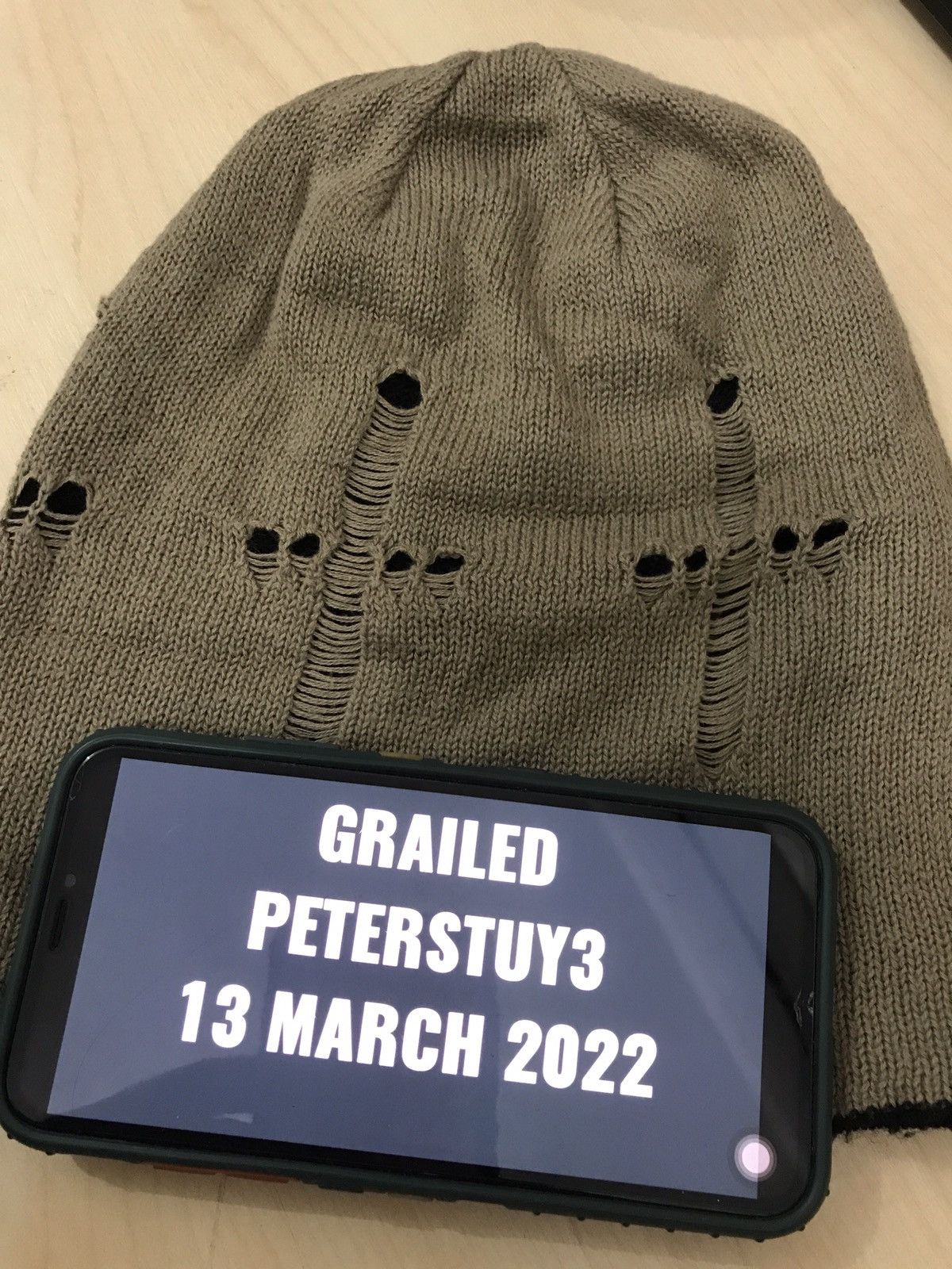 Japanese Brand distress beanie nice design Size ONE SIZE - 5 Thumbnail