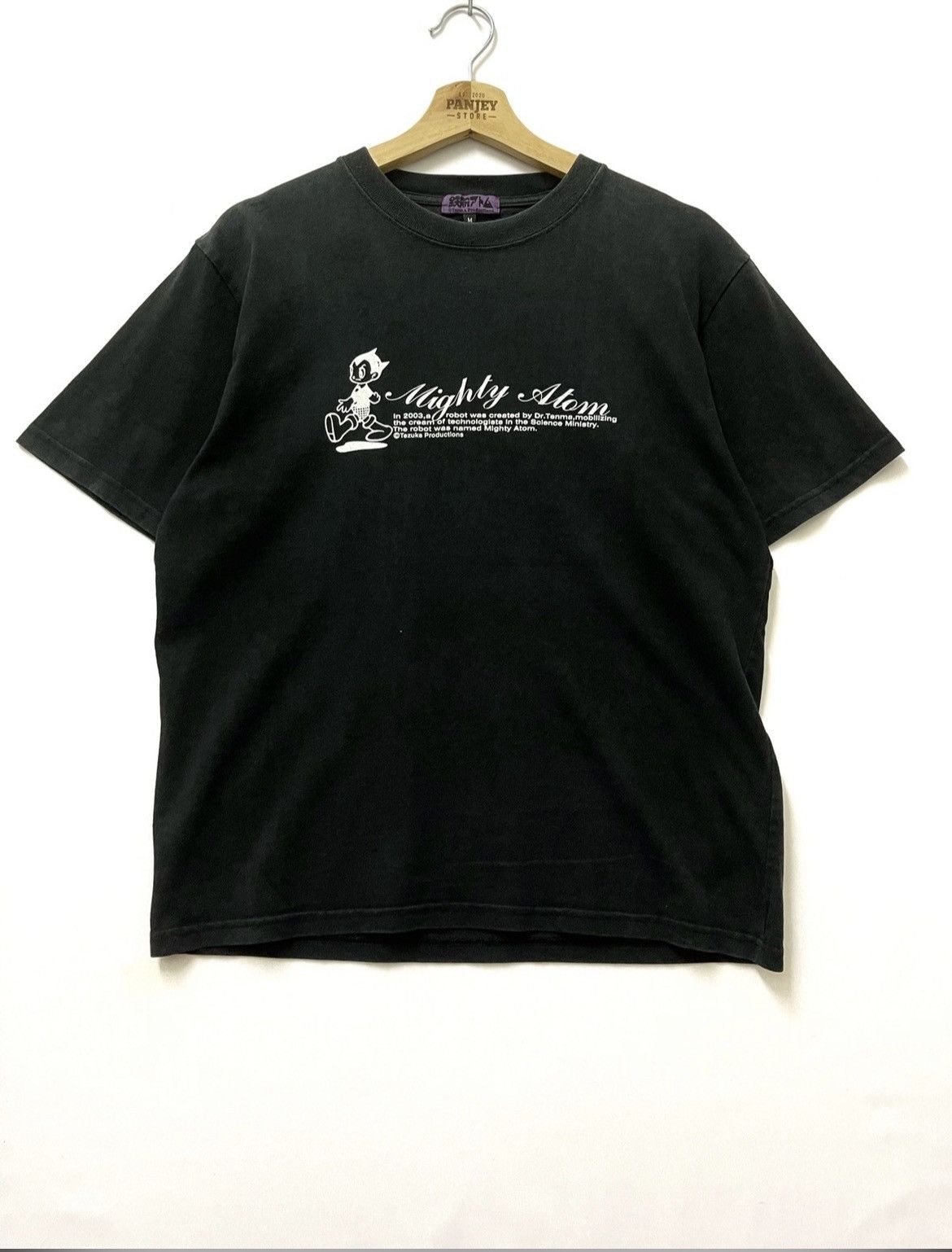 Vintage Astro Boy Mighty Atom T-shirt Black Medium