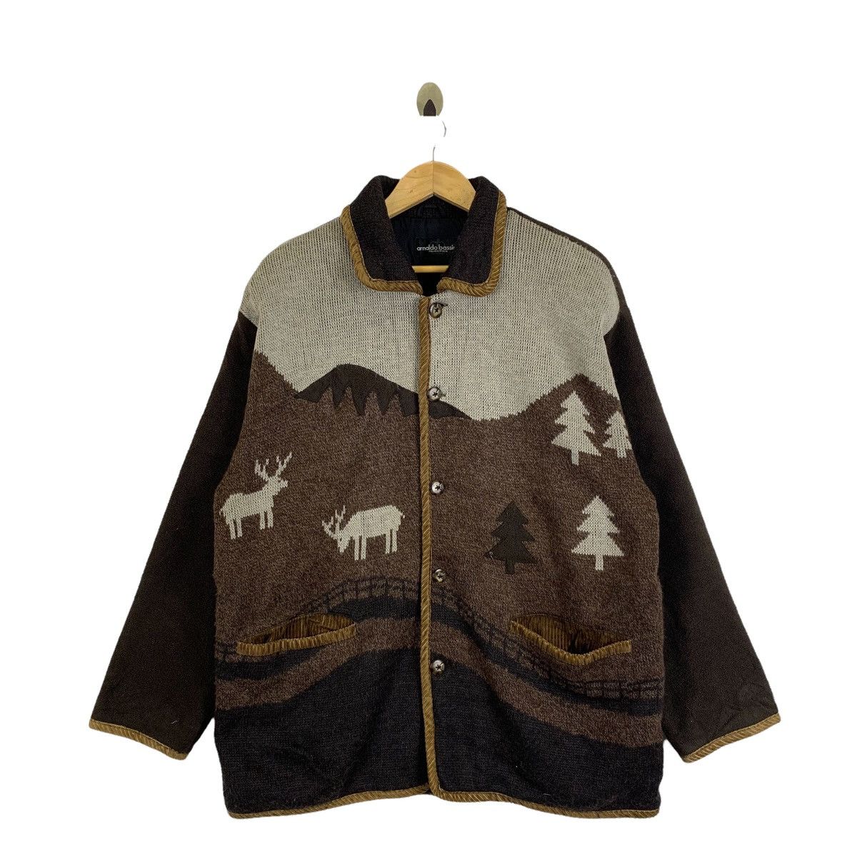 Habitat × Vintage Vintage ALNALDO BASSINI Italy Habitat Design Knitwear Jacket Size US M / EU 48-50 / 2 - 1 Thumbnail