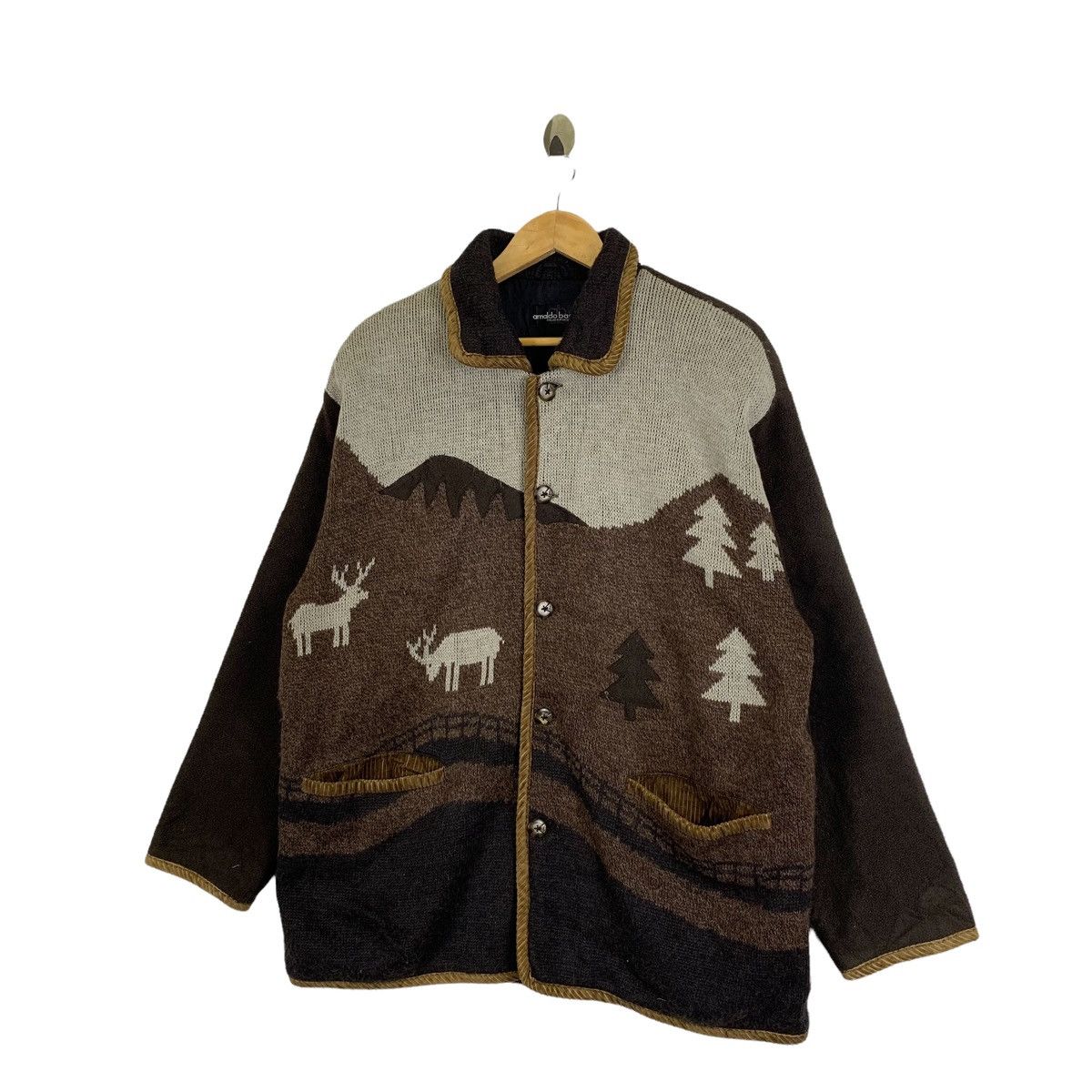 Habitat × Vintage Vintage ALNALDO BASSINI Italy Habitat Design Knitwear Jacket Size US M / EU 48-50 / 2 - 4 Thumbnail