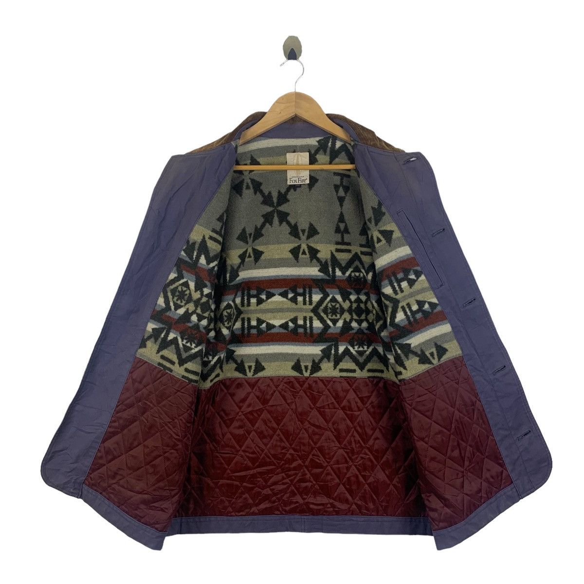 Vintage FOX FIRE Blanket Navajo Native Design Chore Detroit Jacket Size US L / EU 52-54 / 3 - 3 Thumbnail