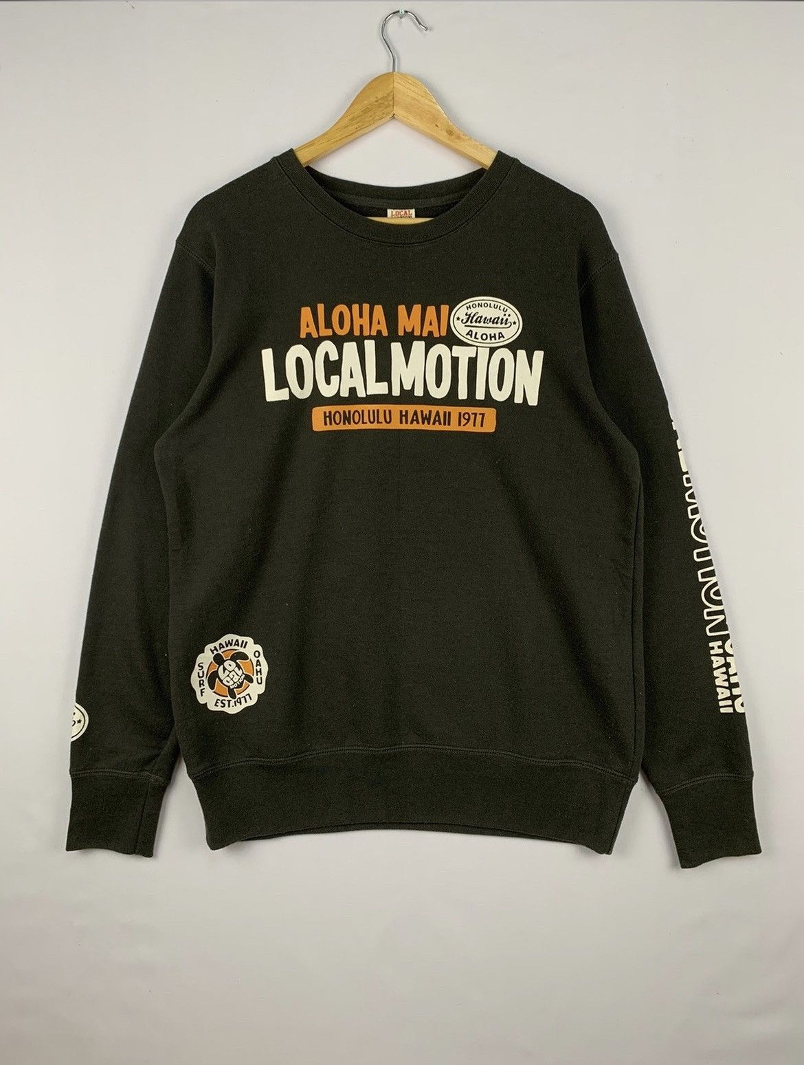 Local Motion Big Design Sweatshirt Dark Grey Medium