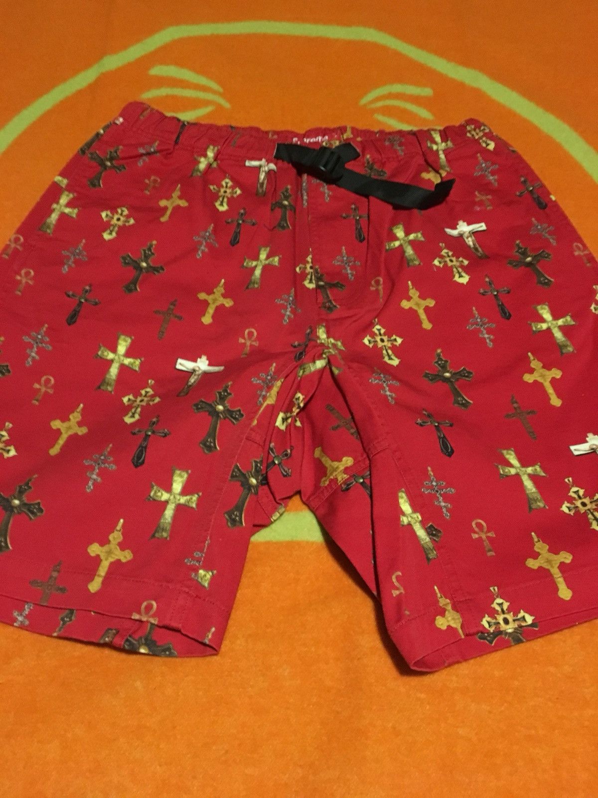 image of Supreme Red Cross Shorts Size 34, Men's