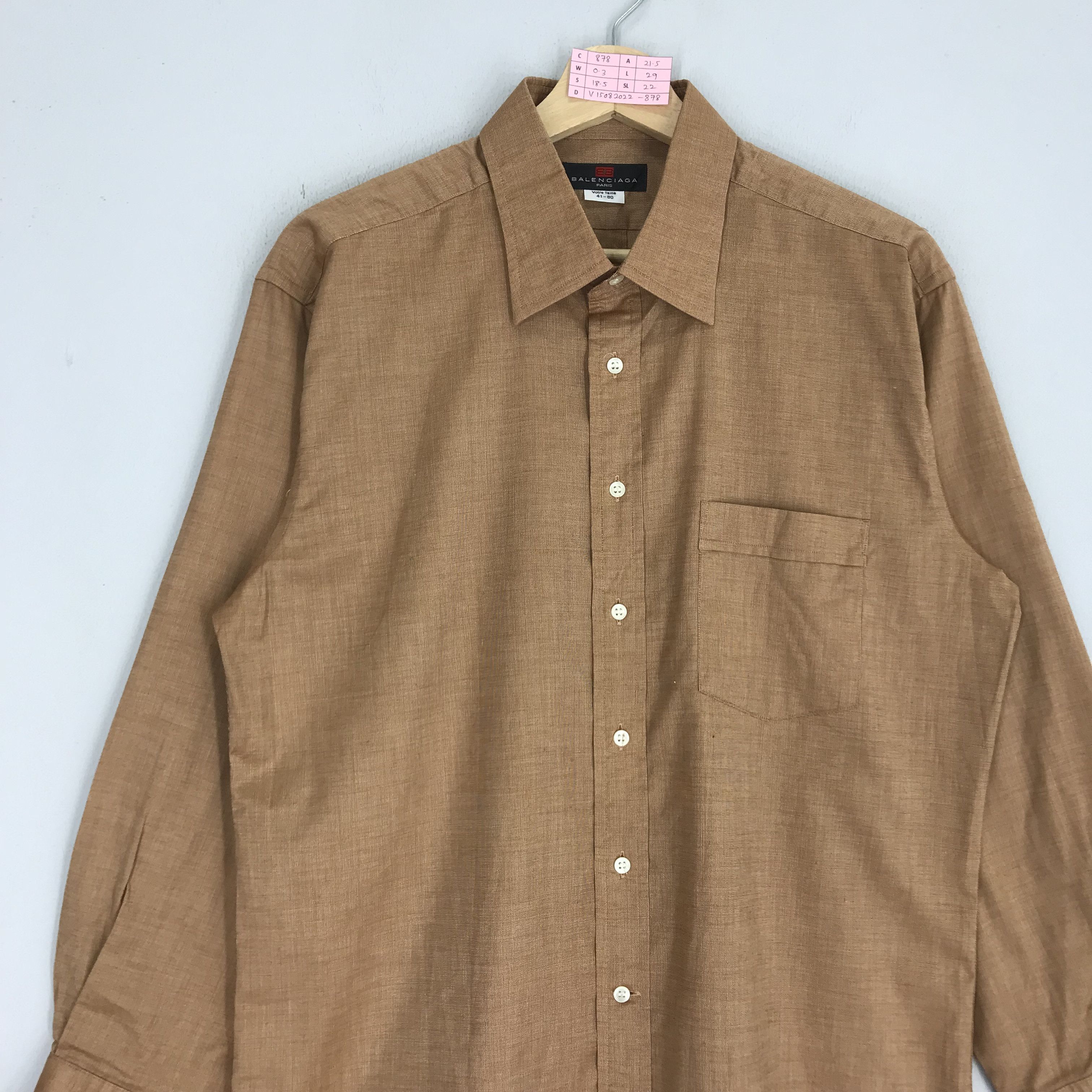 Balenciaga Vintage Balenciaga Oxford Button Up Casual Shirt Size US L / EU 52-54 / 3 - 3 Thumbnail