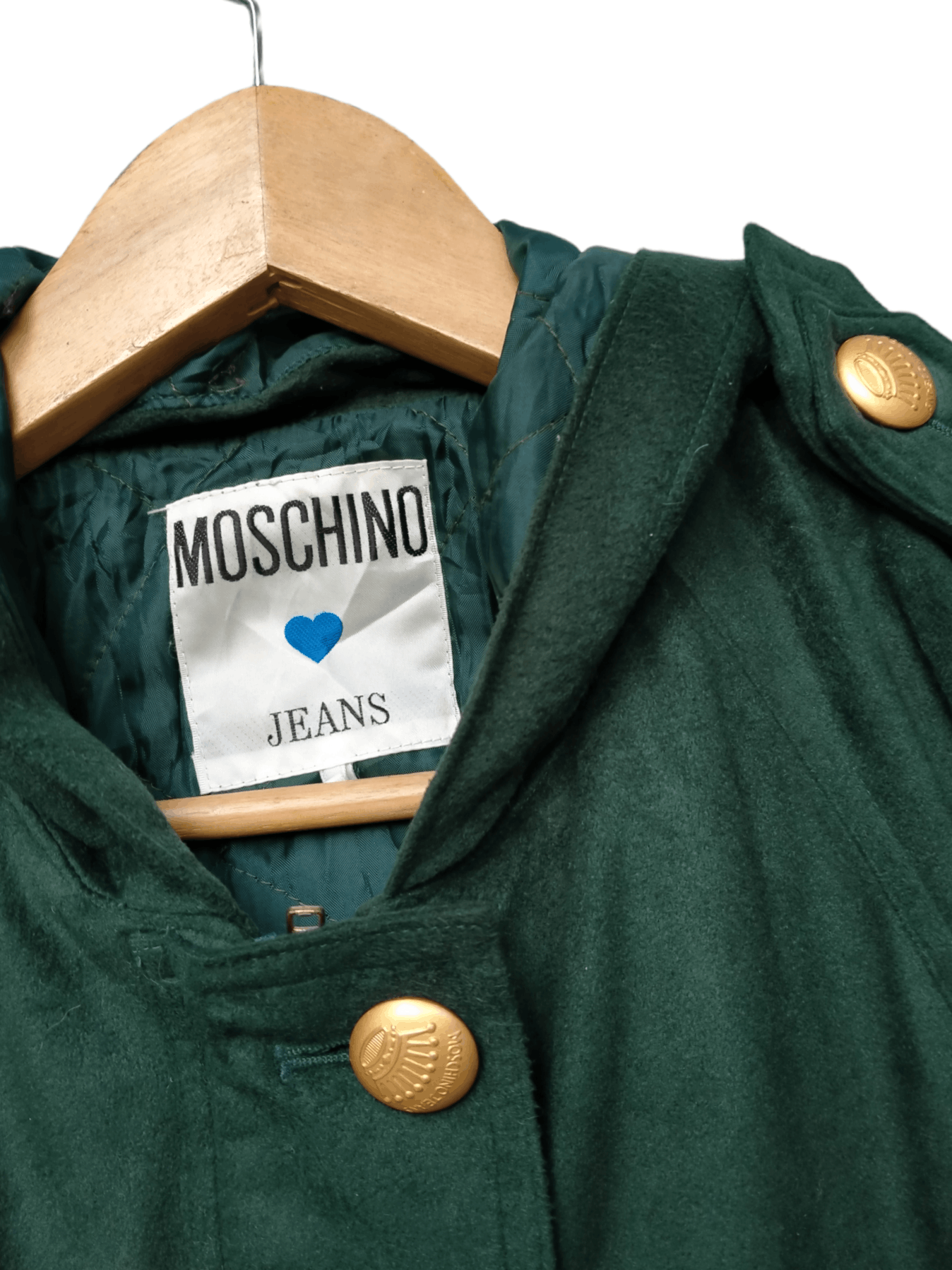 Moschino Rare!! Vintage 90s Moschino Jeans Green Velvet Jacket Size US L / EU 52-54 / 3 - 6 Thumbnail