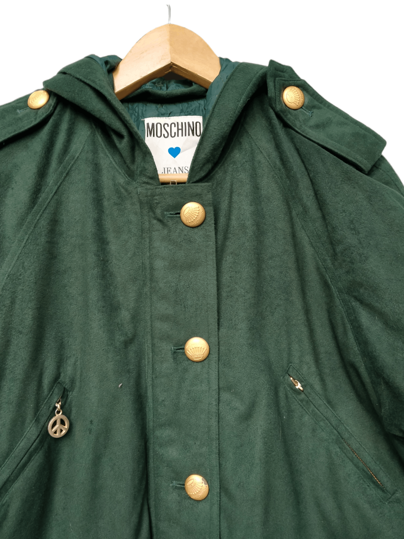 Moschino Rare!! Vintage 90s Moschino Jeans Green Velvet Jacket Size US L / EU 52-54 / 3 - 4 Thumbnail