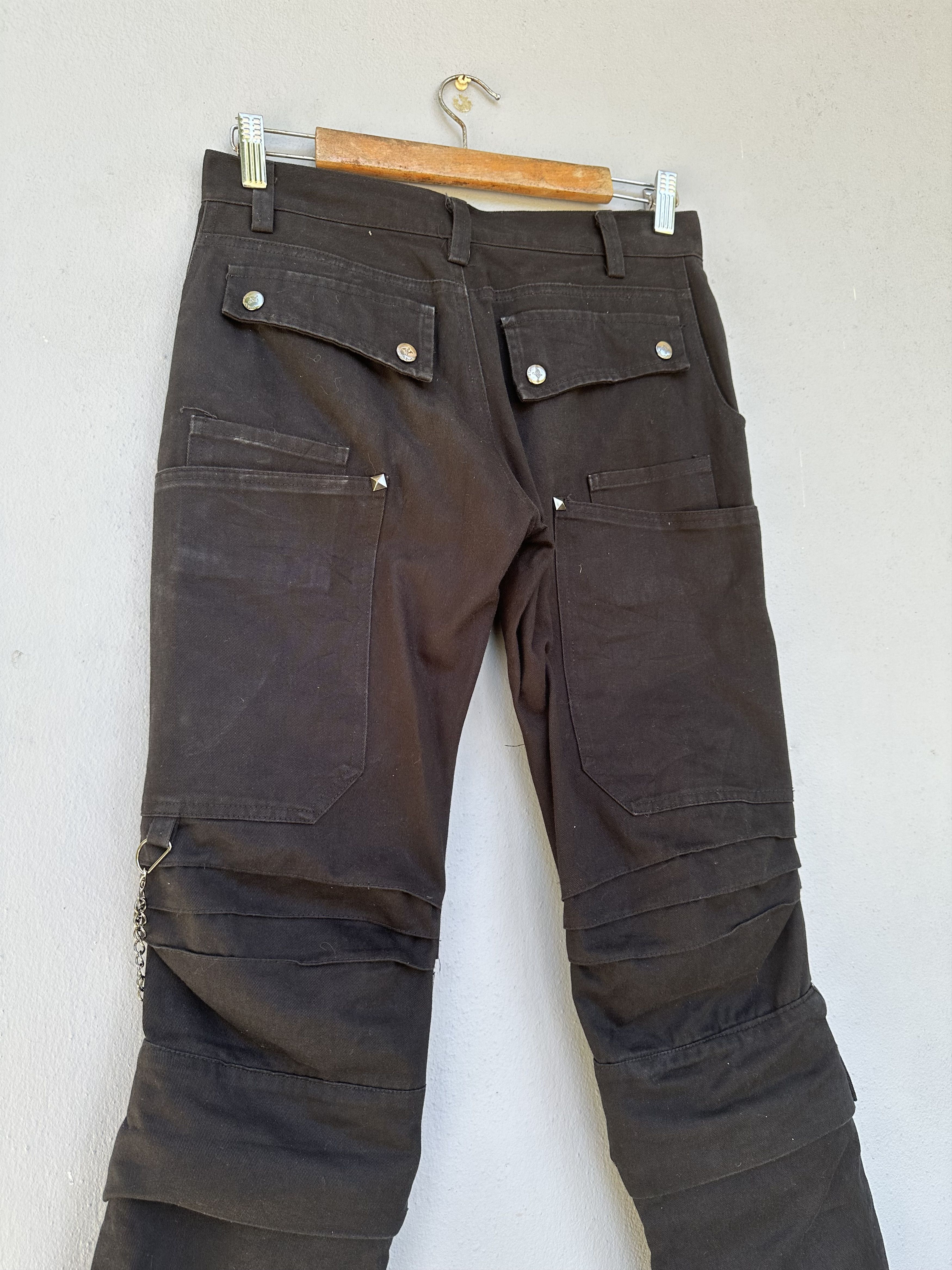 If Six Was Nine Vintage Seditionaries Devil & Bass Stud Zipper Cargo Pants Size US 29 - 8 Thumbnail