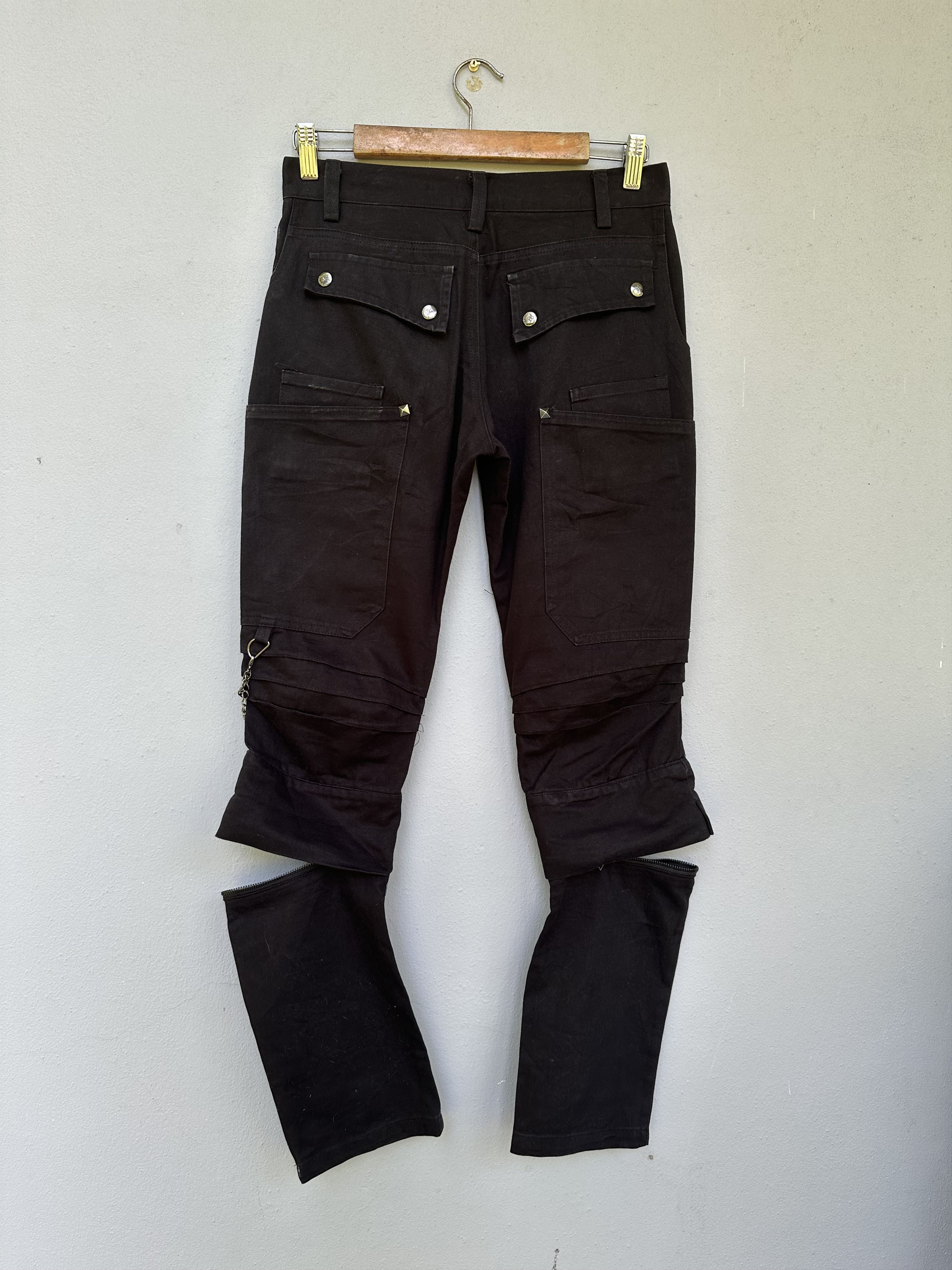 If Six Was Nine Vintage Seditionaries Devil & Bass Stud Zipper Cargo Pants Size US 29 - 5 Thumbnail