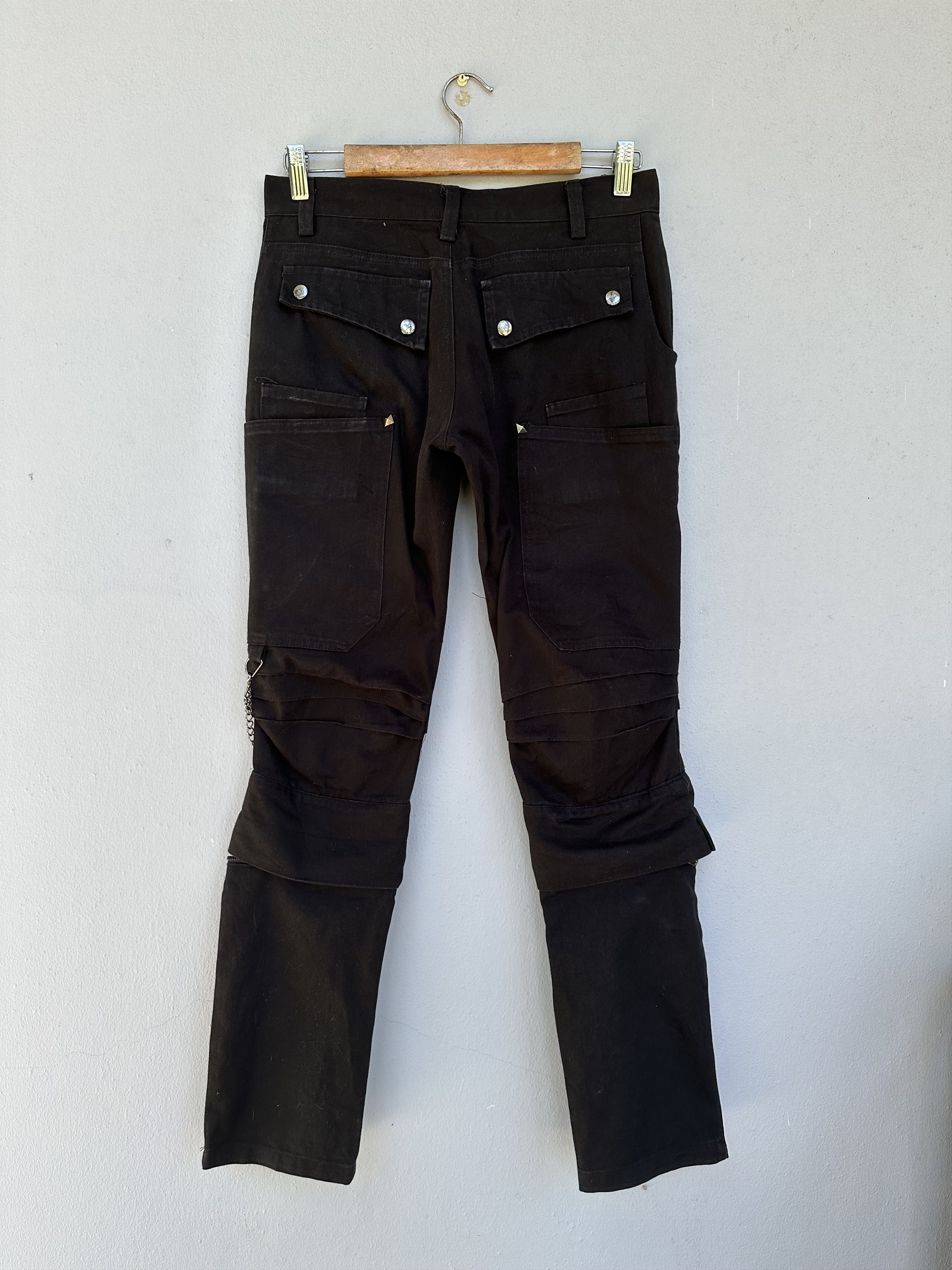 If Six Was Nine Vintage Seditionaries Devil & Bass Stud Zipper Cargo Pants Size US 29 - 4 Thumbnail