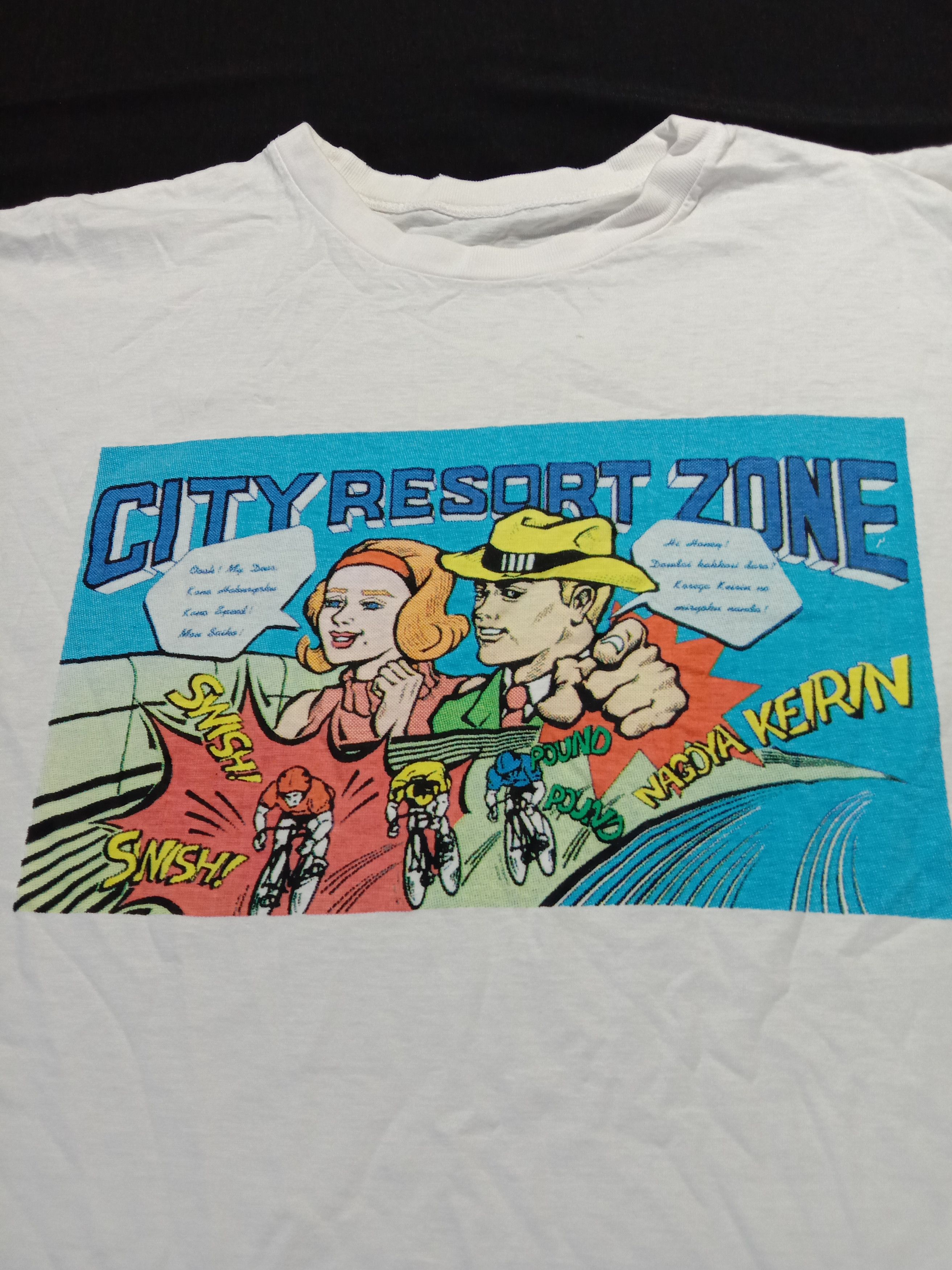 Vintage Vintage 90s City Resort Zone Nagoya Keirin Cartoon Size US M / EU 48-50 / 2 - 1 Thumbnail
