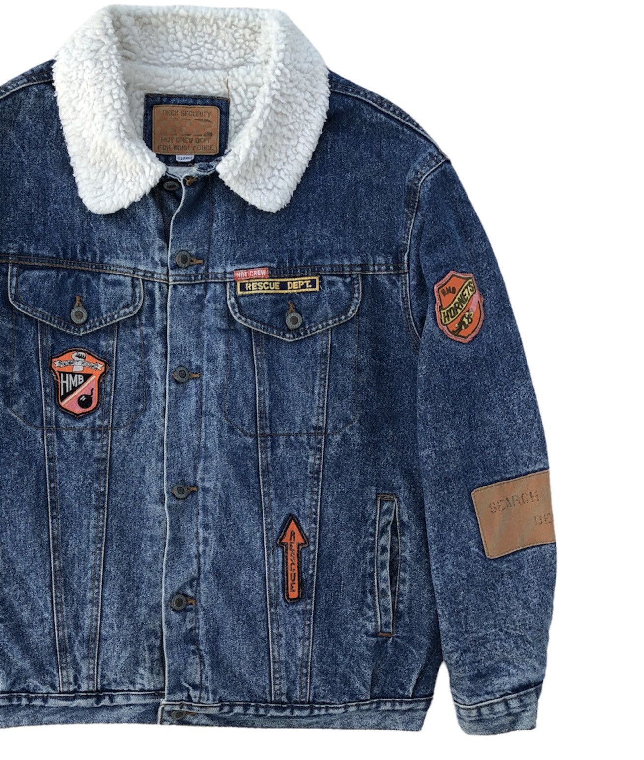 Japanese Brand 🔥VTG Hot Crew Deck Security Catapult Aircraft Denim Jacket Size US XL / EU 56 / 4 - 3 Thumbnail