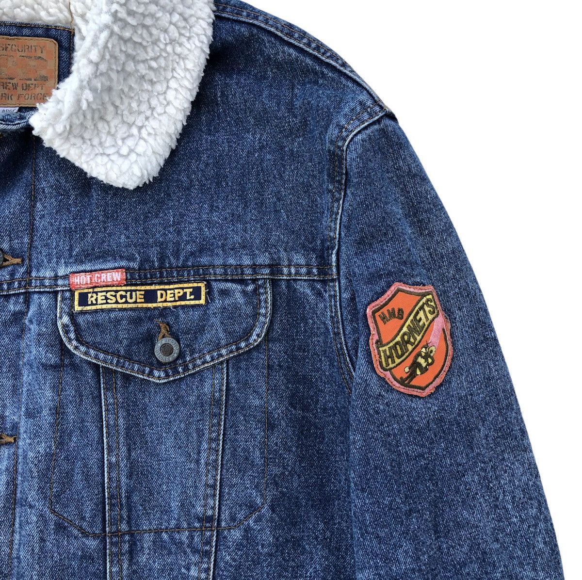 Japanese Brand 🔥VTG Hot Crew Deck Security Catapult Aircraft Denim Jacket Size US XL / EU 56 / 4 - 7 Thumbnail