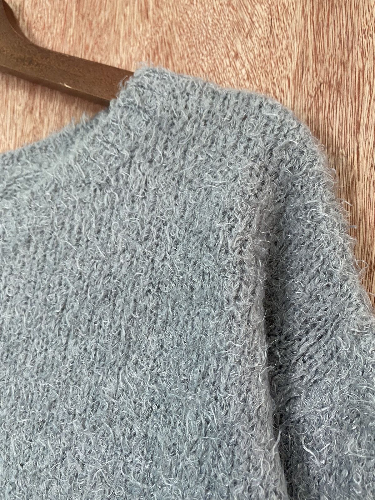 Japanese Brand GU japan Grey shaggy fur Mohair Knit Sweaters #B563 Size US L / EU 52-54 / 3 - 5 Thumbnail