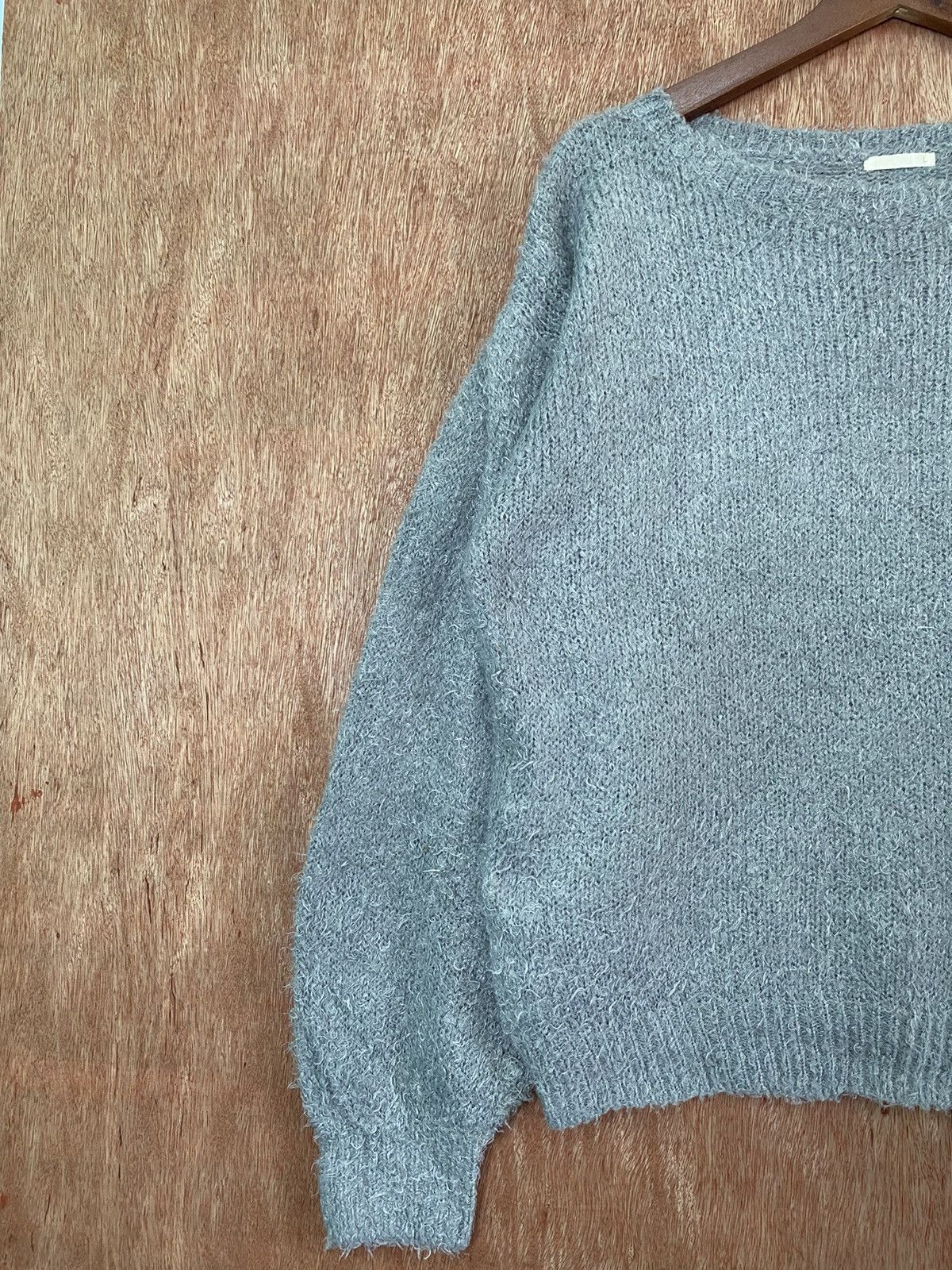 Japanese Brand GU japan Grey shaggy fur Mohair Knit Sweaters #B563 Size US L / EU 52-54 / 3 - 2 Thumbnail
