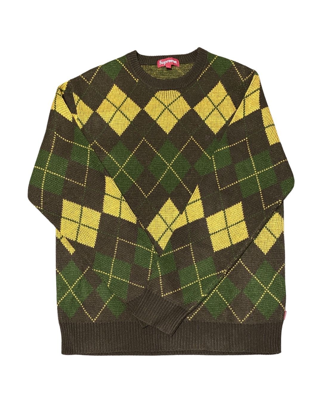 Supreme SUPREME Argyle Crewneck Sweater | Grailed