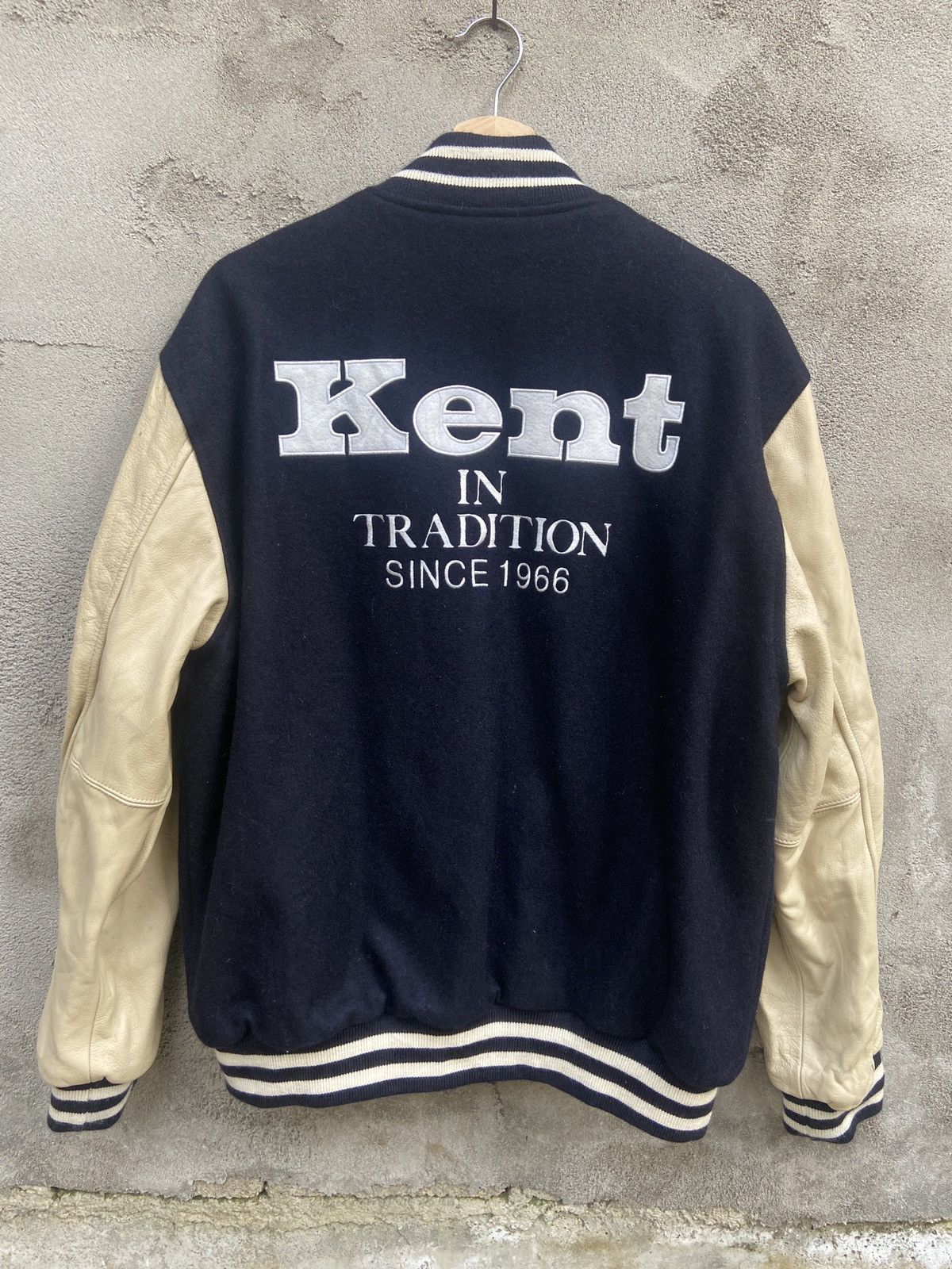 Japanese Brand × Vintage Vintage Kent 66 Letterman Wool Varsity Jacket Size US L / EU 52-54 / 3 - 2 Thumbnail