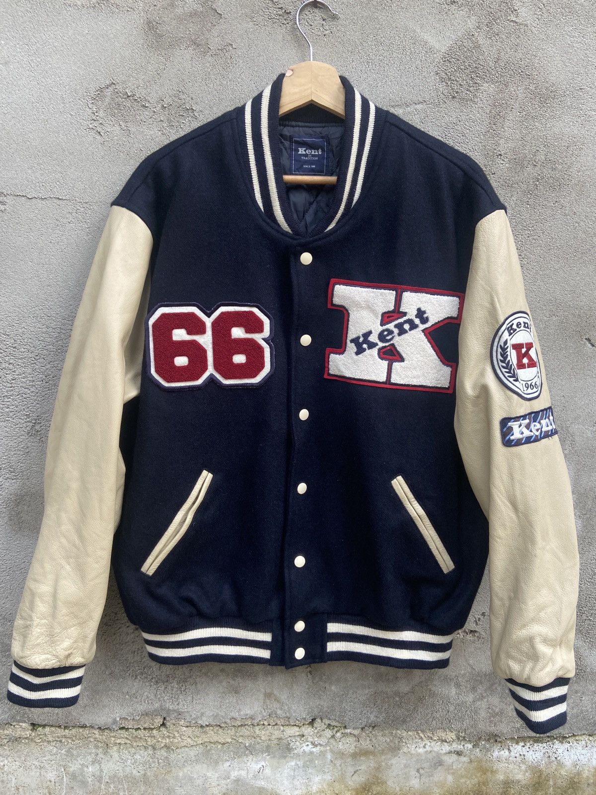 Japanese Brand × Vintage Vintage Kent 66 Letterman Wool Varsity Jacket Size US L / EU 52-54 / 3 - 1 Thumbnail