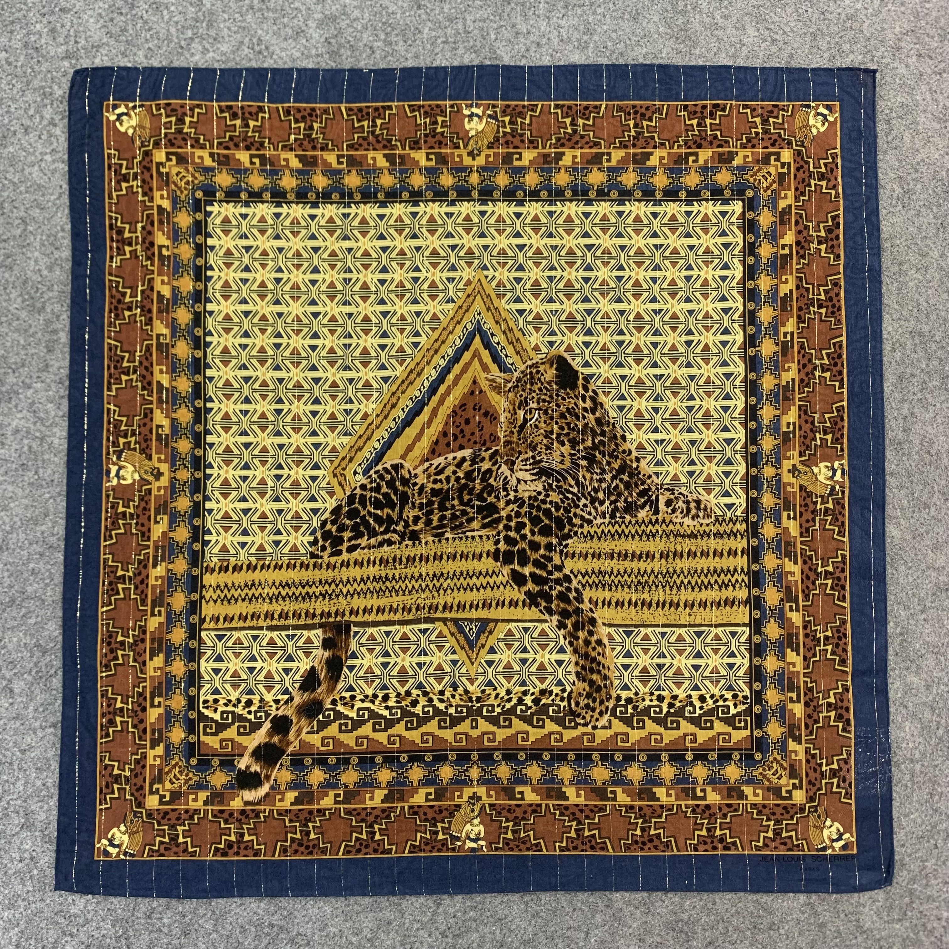 Jean Louis Scherrer Scarf Leopard Print