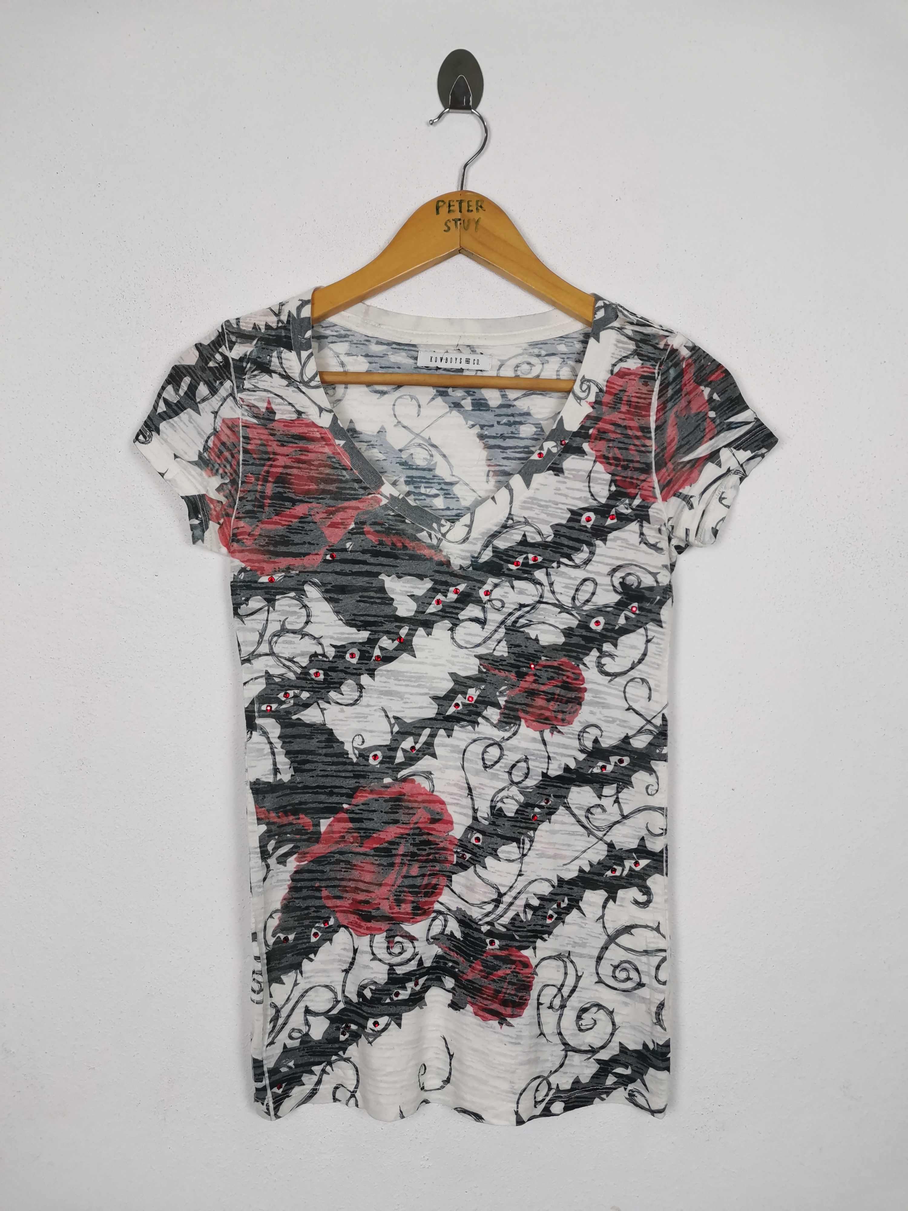 image of Made In USA Kowboys And Co Overprint Tee, Men's (Size 2XS)