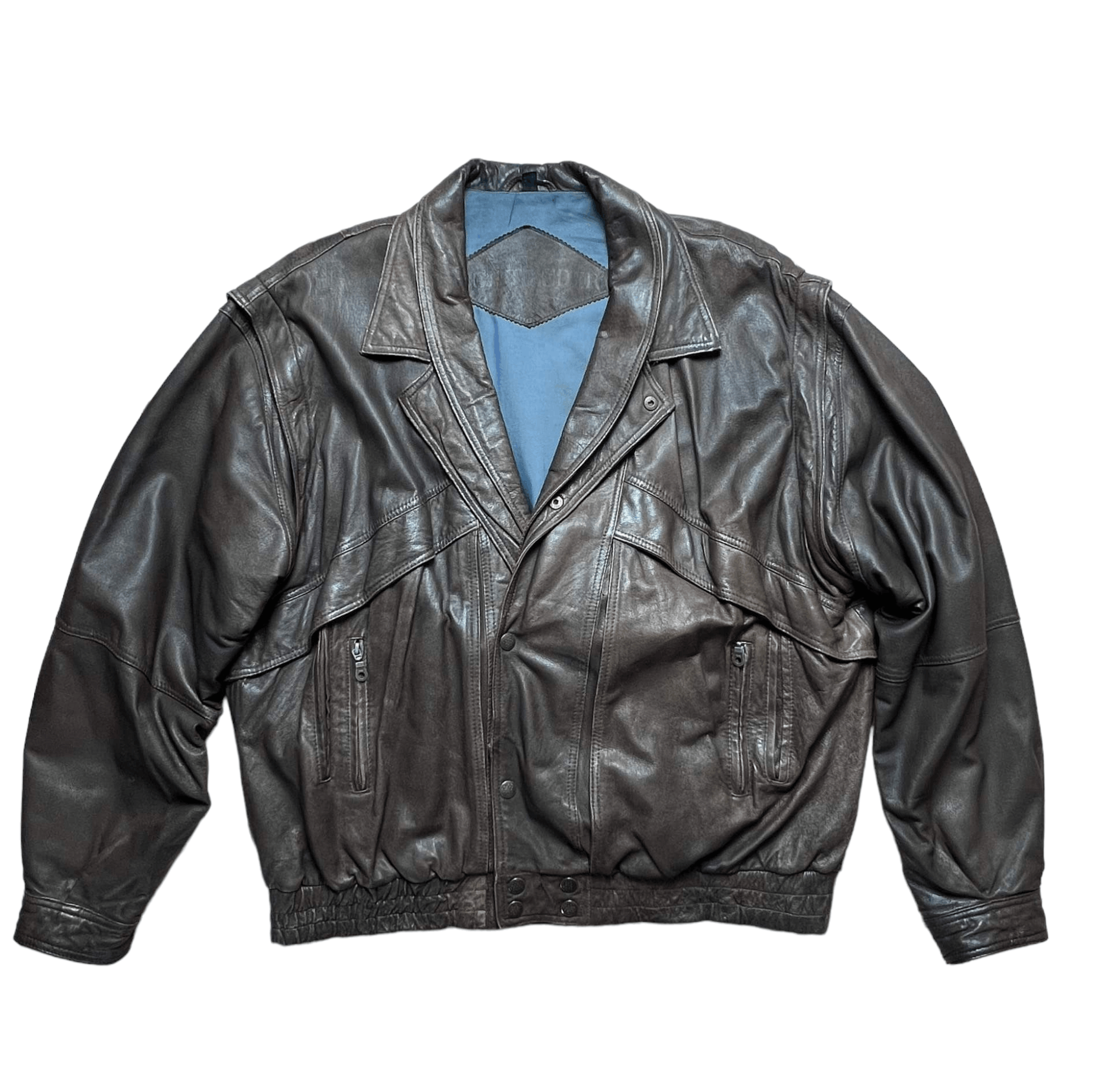 Image of Genuine Leather x Vintage Leather Jacket, Aged In Vintage Styledetachable Sleeves in Brown (Size 2X