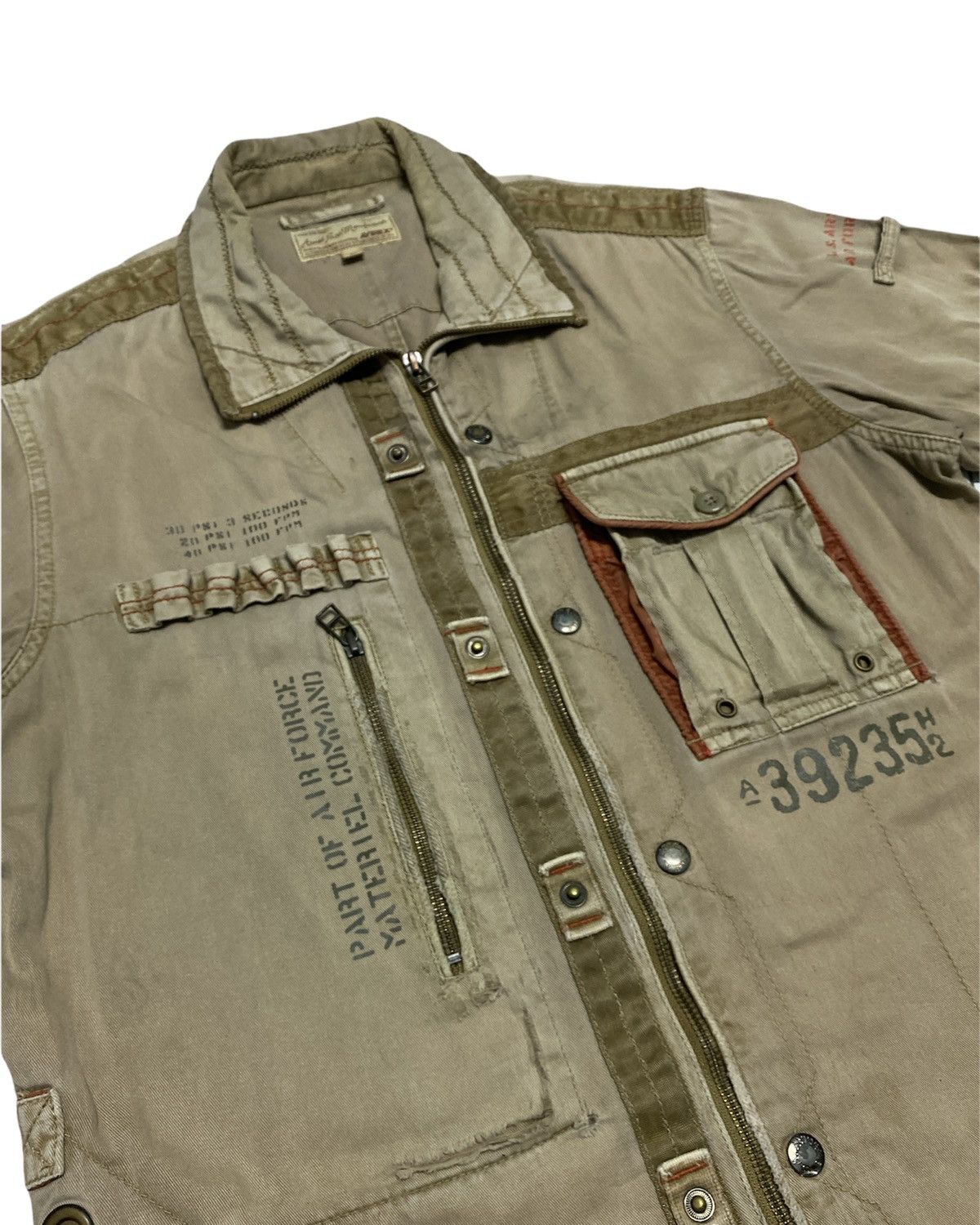 VINTAGE AVIREX AIR FORCE FULL ZIPPER TACTICAL JACKET