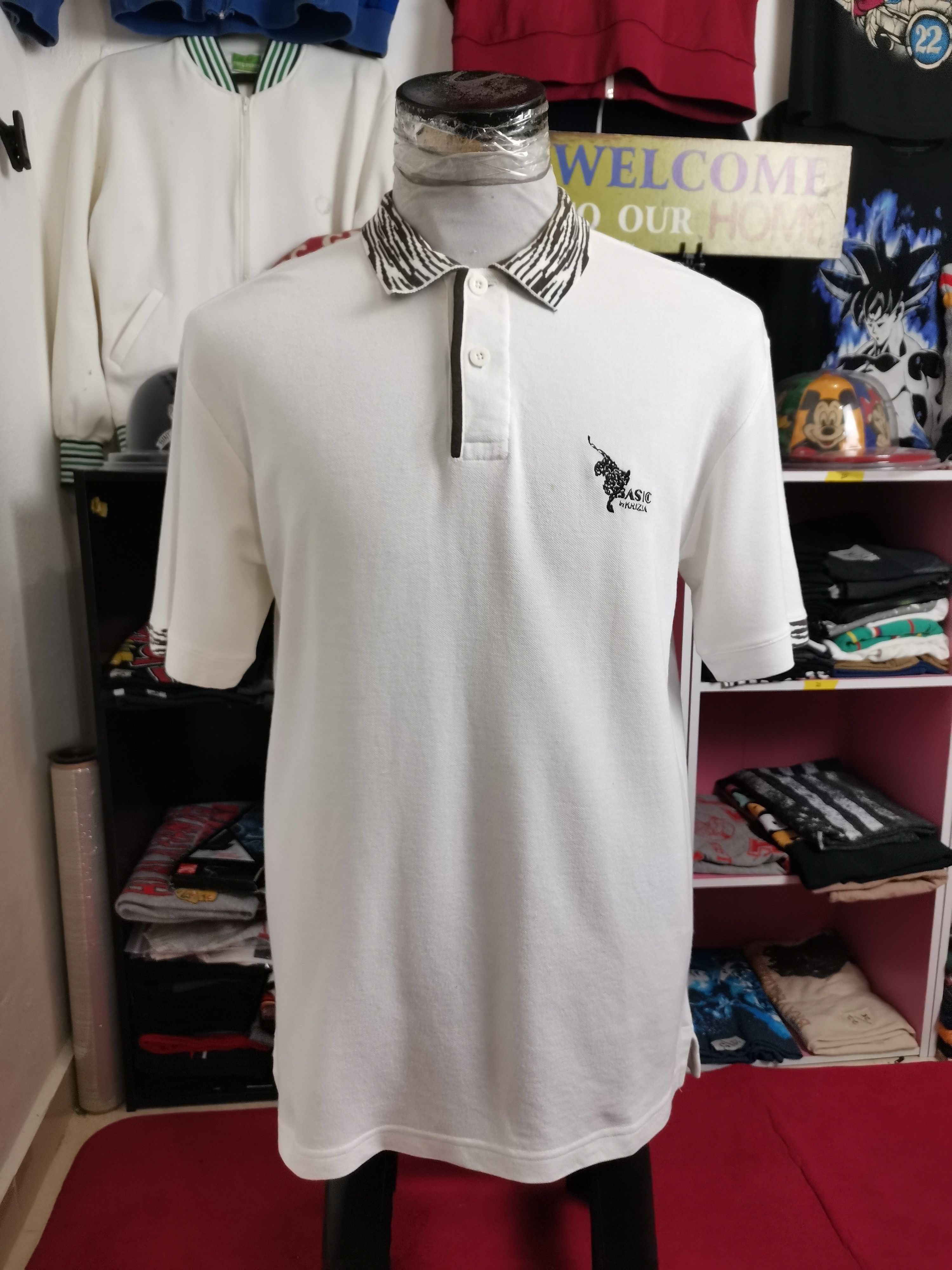 image of Krizia Uomo Basic Polo Shirt By Krizia in White, Men's (Size Medium)