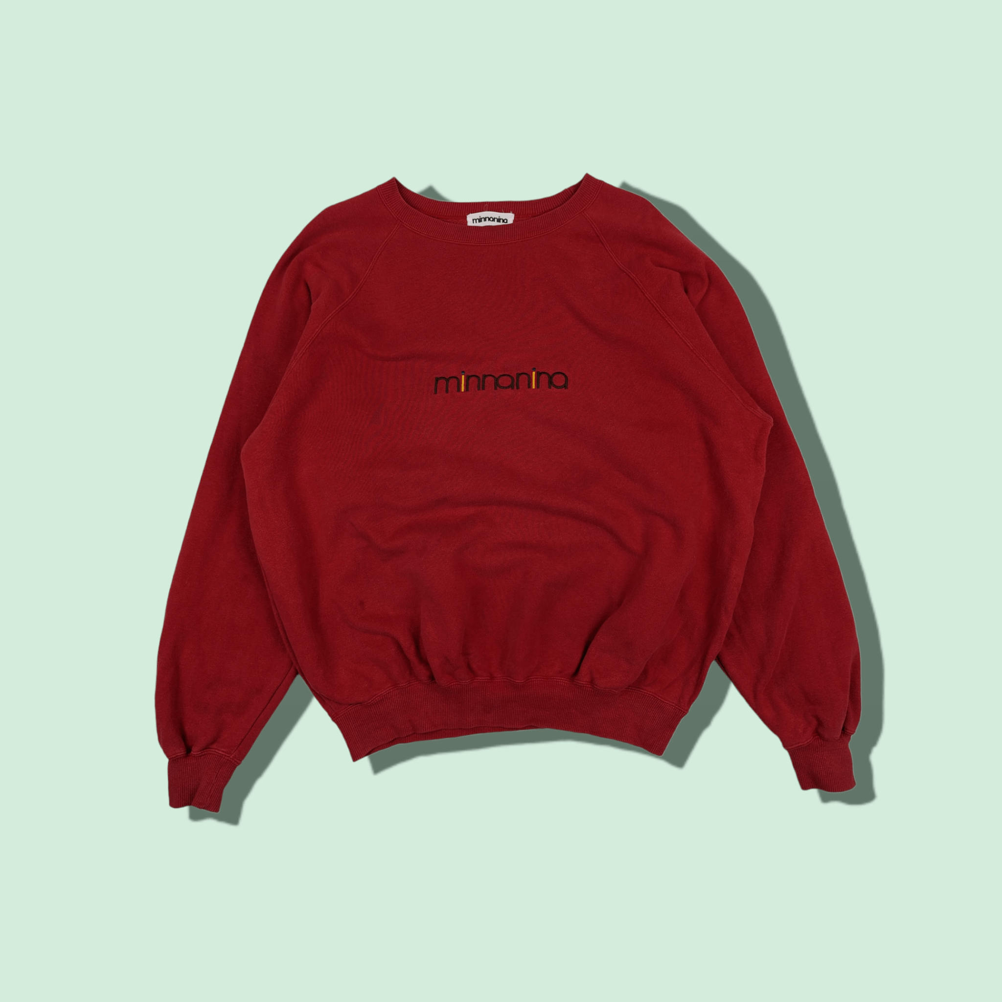 Japanese Brand Vintage 80's Japan MINNANINA Spell Out Jumper Sweatshirt Size US XL / EU 56 / 4 - 1 Thumbnail