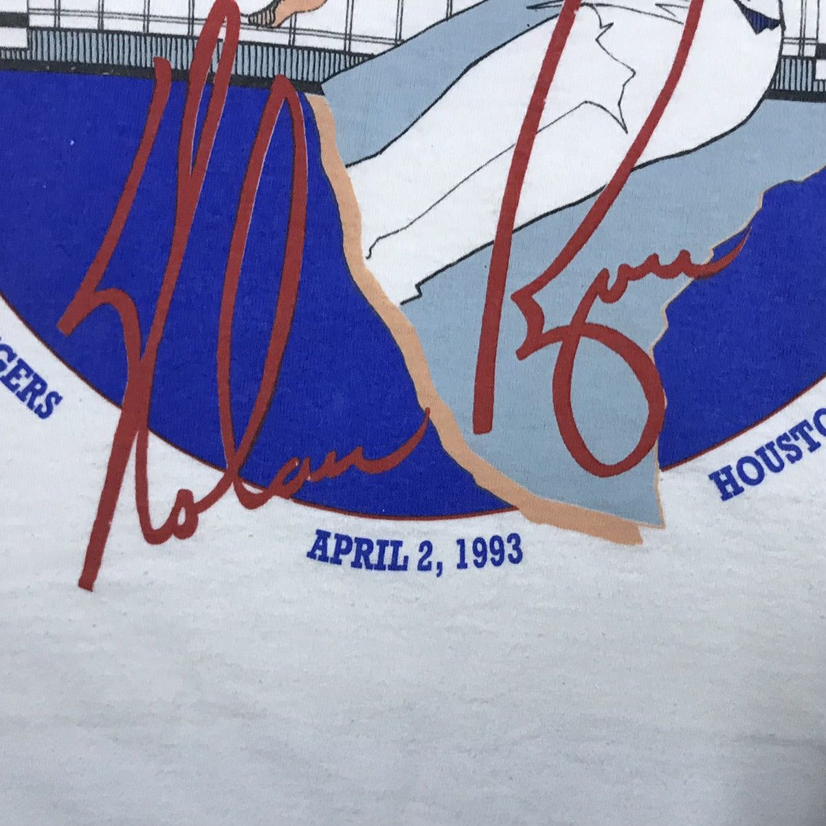 Other Vintage 90s Nolan Ryan Texas Rangers Single Stitch T-Shirt Size US XL / EU 56 / 4 - 4 Thumbnail