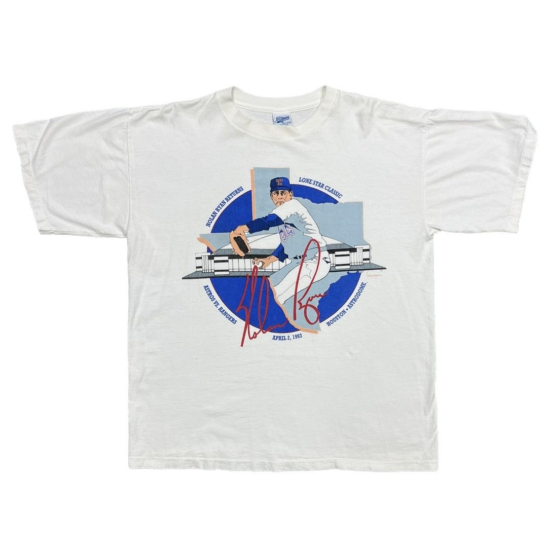Other Vintage 90s Nolan Ryan Texas Rangers Single Stitch T-Shirt Size US XL / EU 56 / 4 - 1 Thumbnail