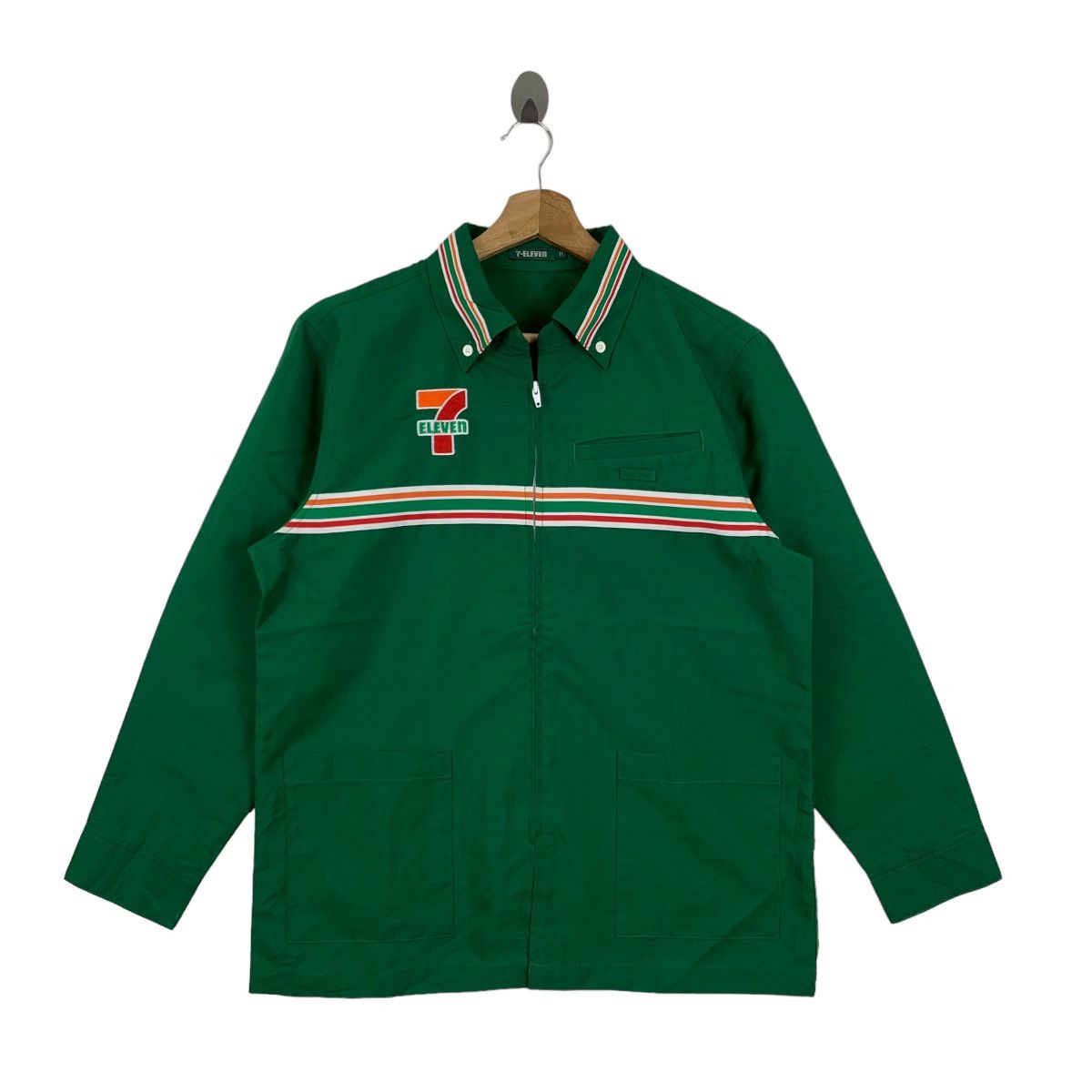 uniform experiment Vintage 7Eleven Mart Uniform Zipper Jacket Size US M / EU 48-50 / 2 - 1 Thumbnail