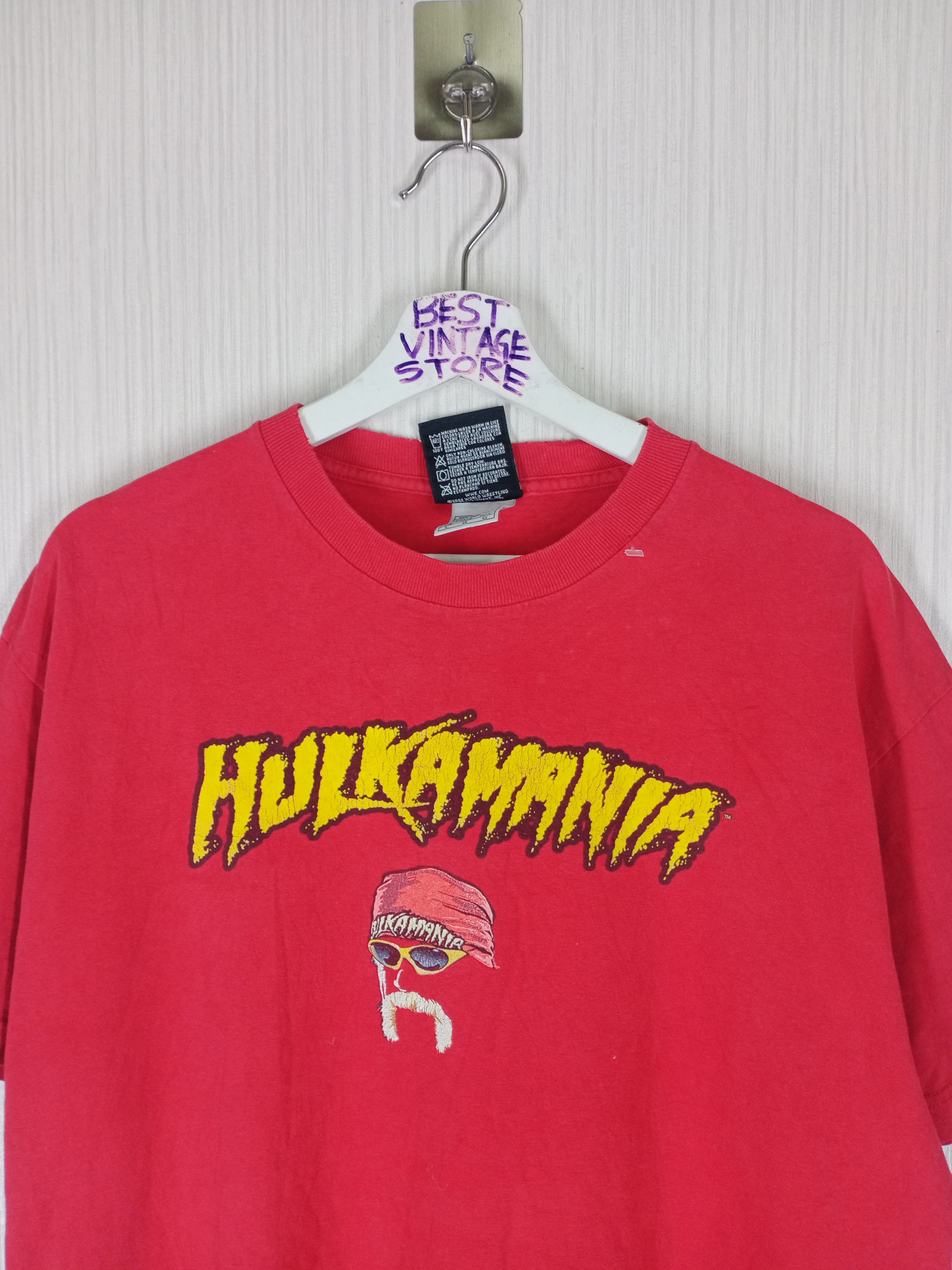 WWE Vintage Hulk Hogan Hulkamania Distressed Tshirt Size US L / EU 52-54 / 3 - 8 Thumbnail