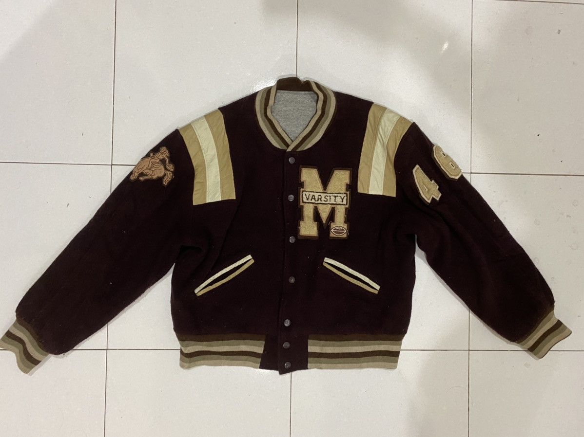 Vintage 🔥Vintage🔥"M" Letterman Varsity Jacket Size US M / EU 48-50 / 2 - 2 Thumbnail