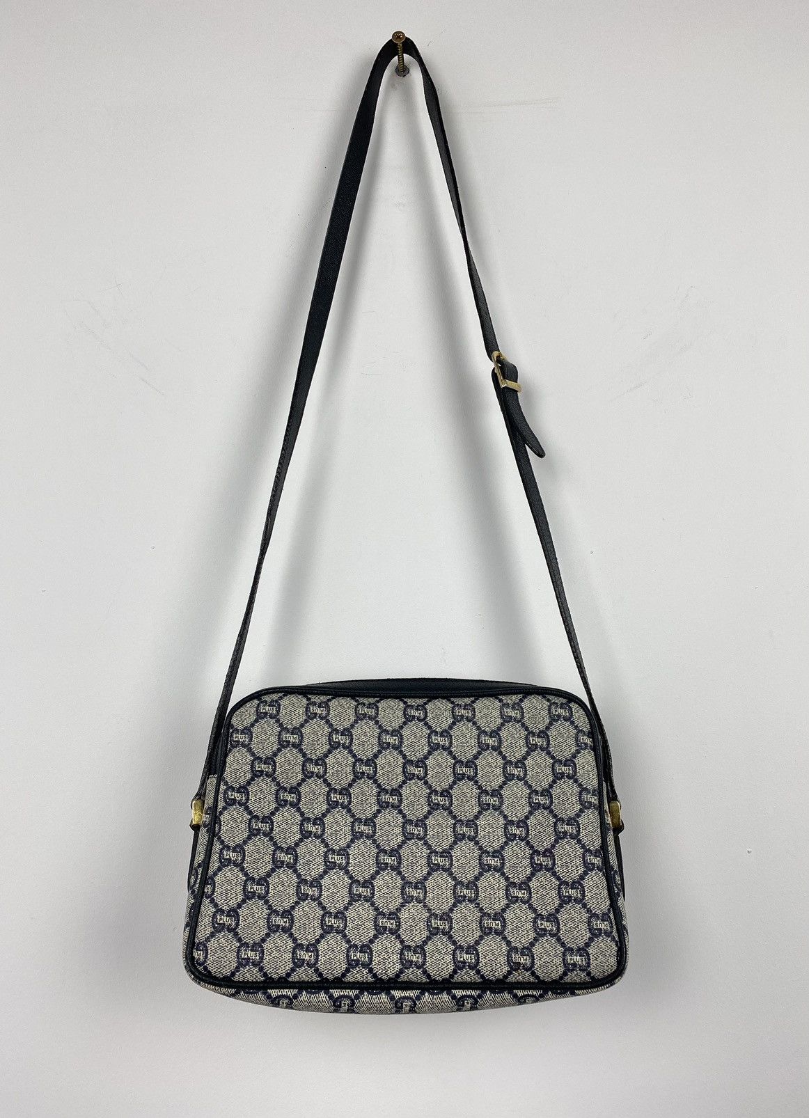 Gucci Vintage Gucci Plus Monogram Cross Body Bag Fendi Dior Chanel Size ONE SIZE - 3 Thumbnail