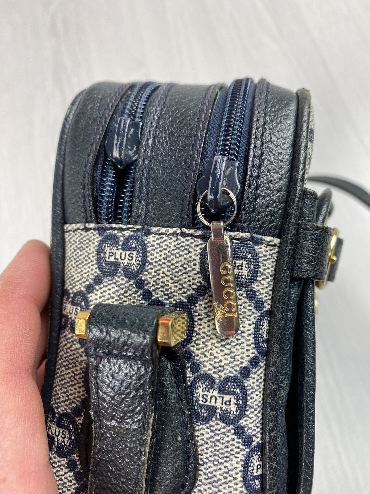 Gucci Vintage Gucci Plus Monogram Cross Body Bag Fendi Dior Chanel Size ONE SIZE - 12 Thumbnail