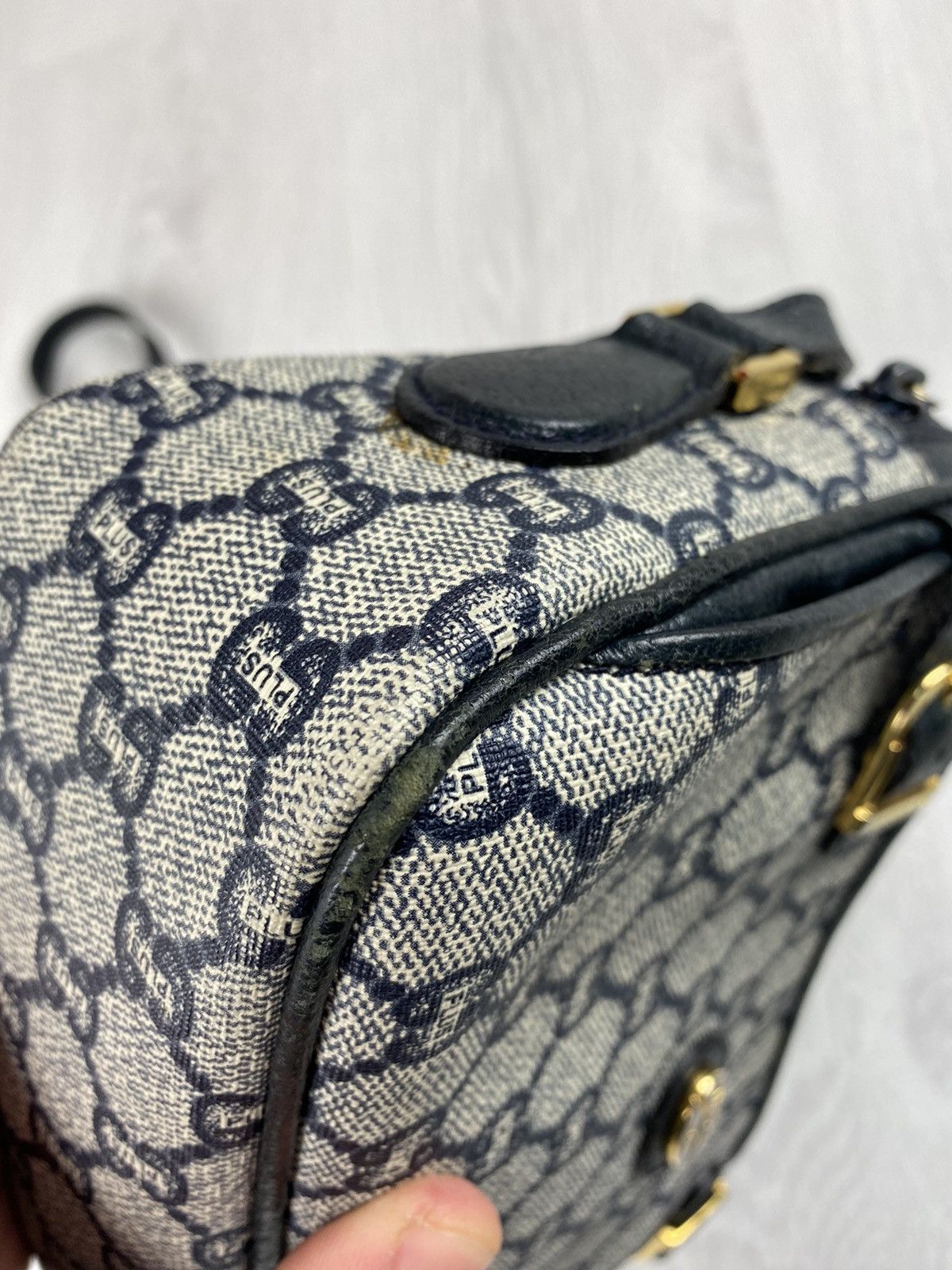 Gucci Vintage Gucci Plus Monogram Cross Body Bag Fendi Dior Chanel Size ONE SIZE - 8 Thumbnail